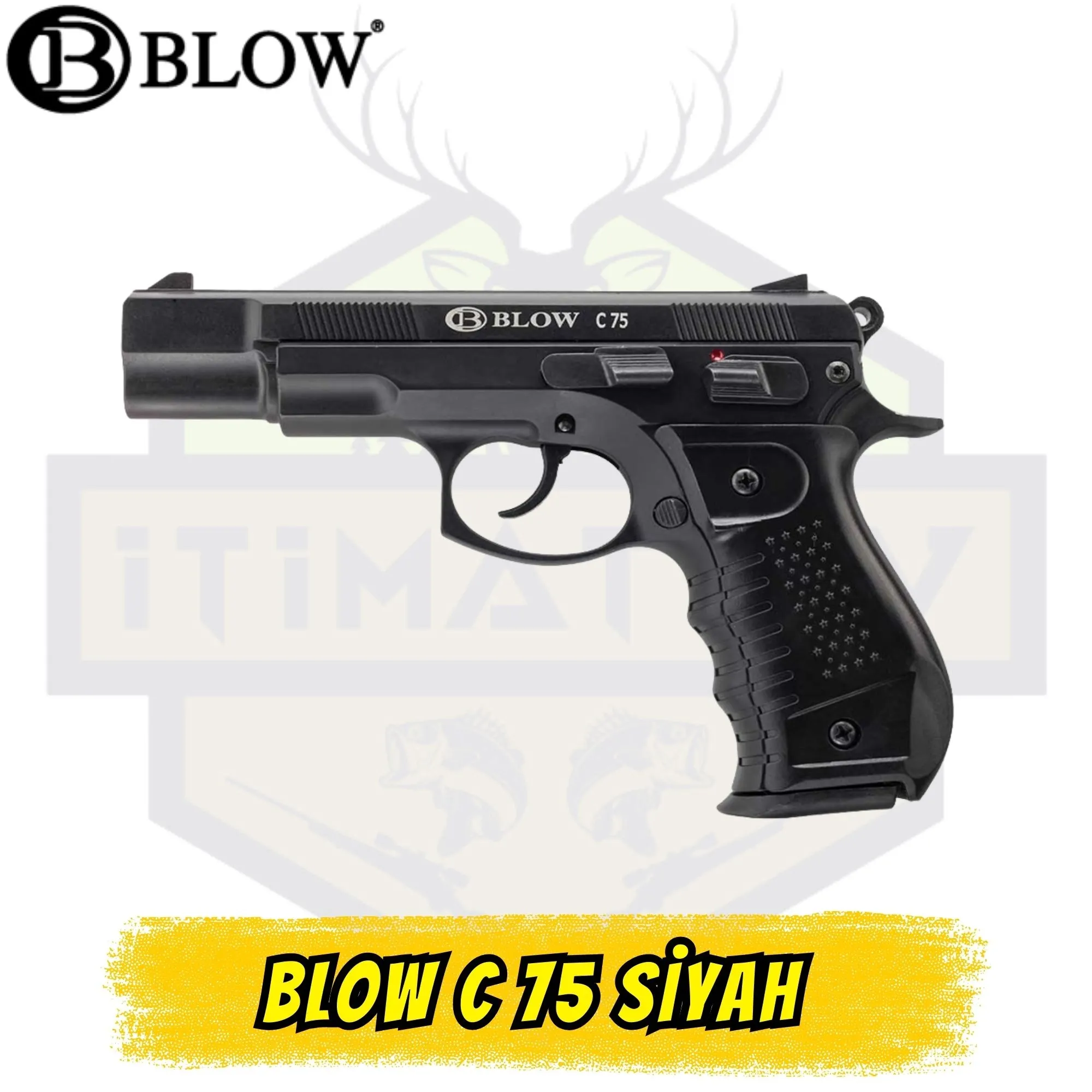 Blow C75 9mm Kurusıkı Ses Tabancası - Mat Siyah Efsane (CZ 75 Replika)