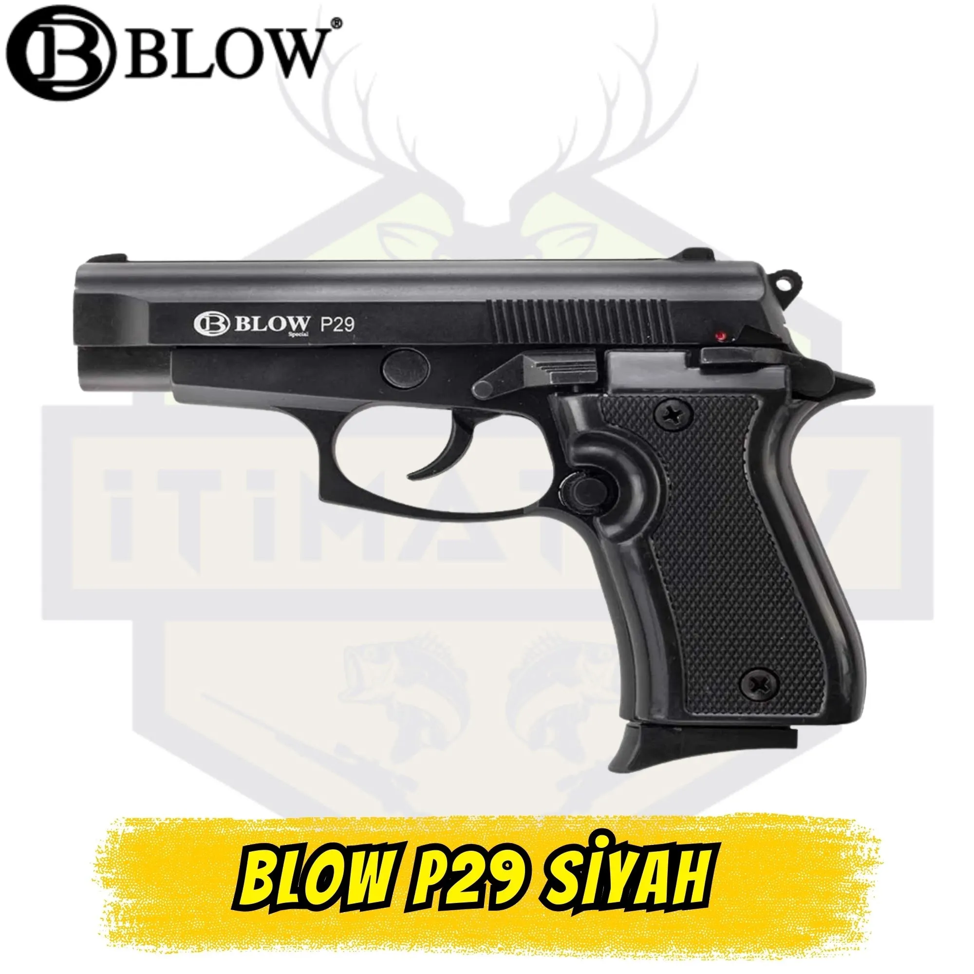 Blow P29 9mm Kurusıkı Ses Tabancası - Mat Siyah Kompakt Efsane