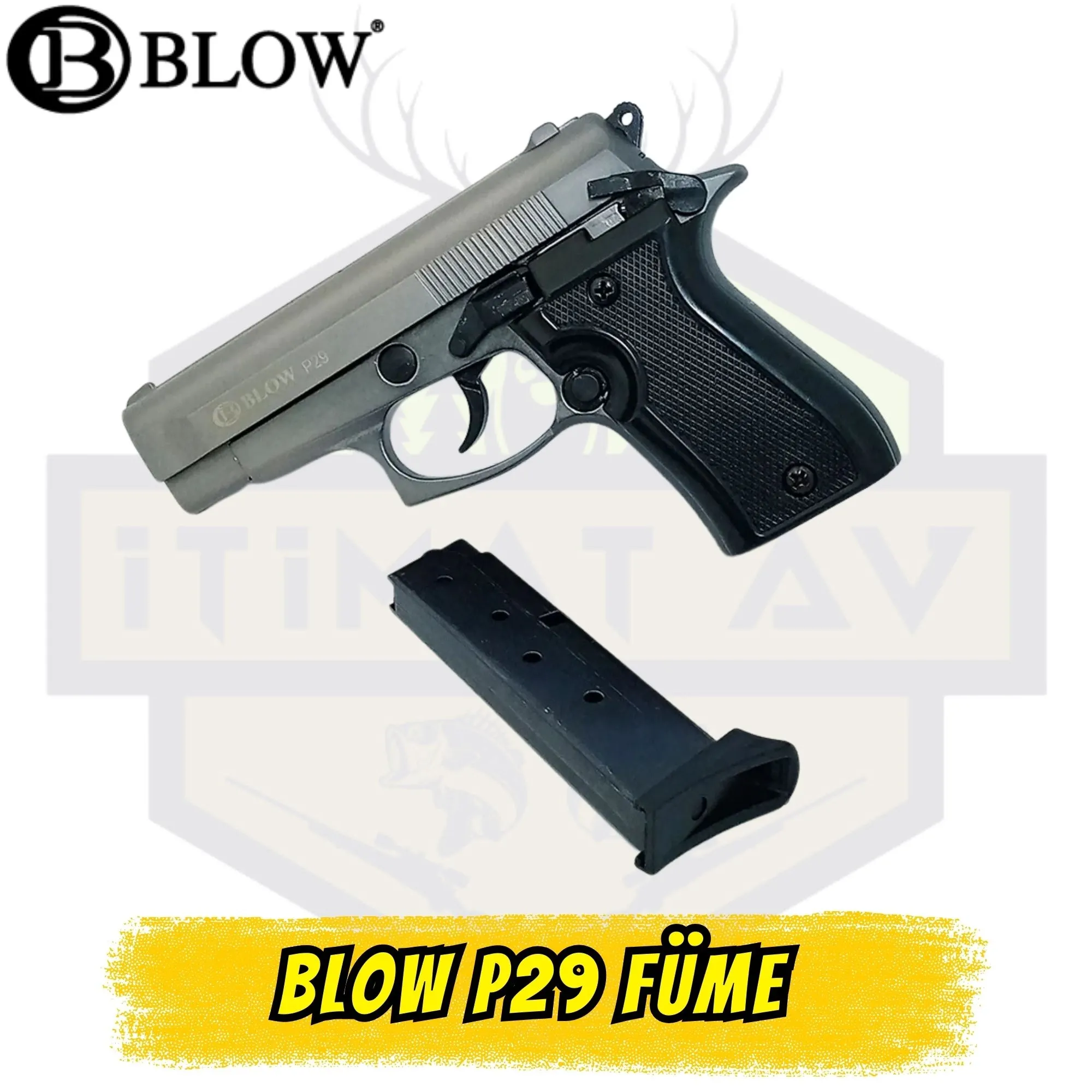 Blow P29 9mm Kurusıkı Ses Tabancası - Taktiksel Füme (Duman Grisi)