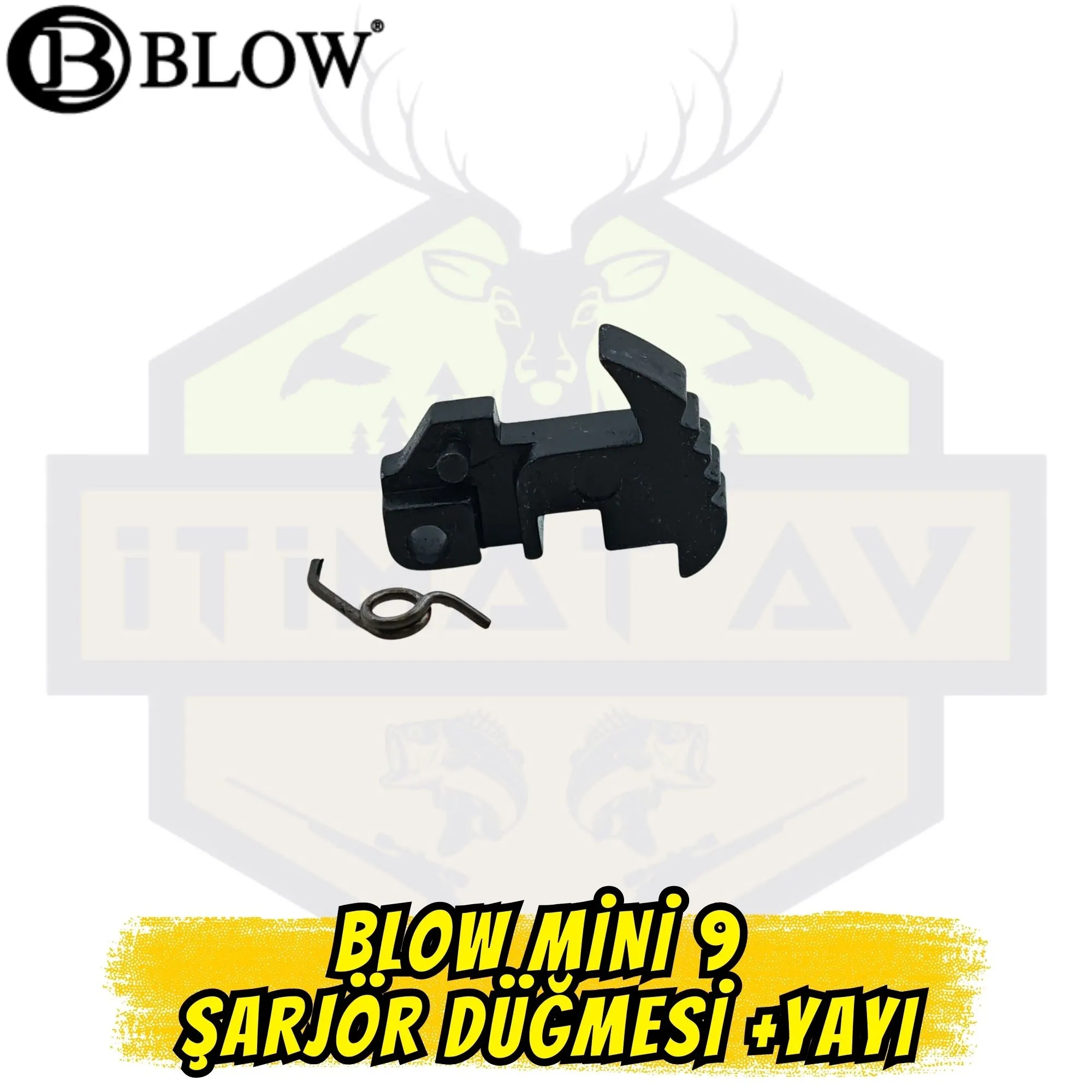 Blow Mini 9 Kurusıkı Tabanca Şarjör Çıkarma Düğmesi (Mandalı) ve Yayı Seti - Orijinal