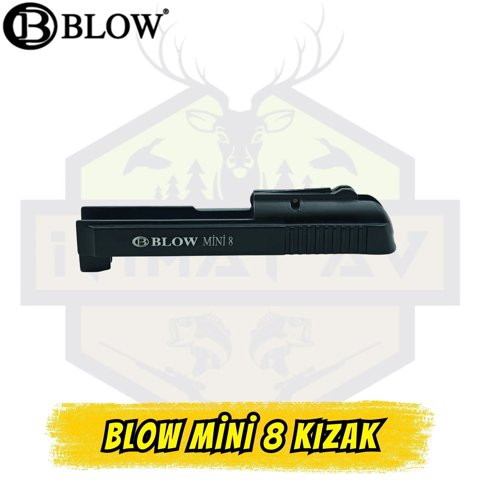 Blow Mini 8 Kurusıkı Tabanca Üst Kızak (Sürgü) - Mat Siyah Orijinal