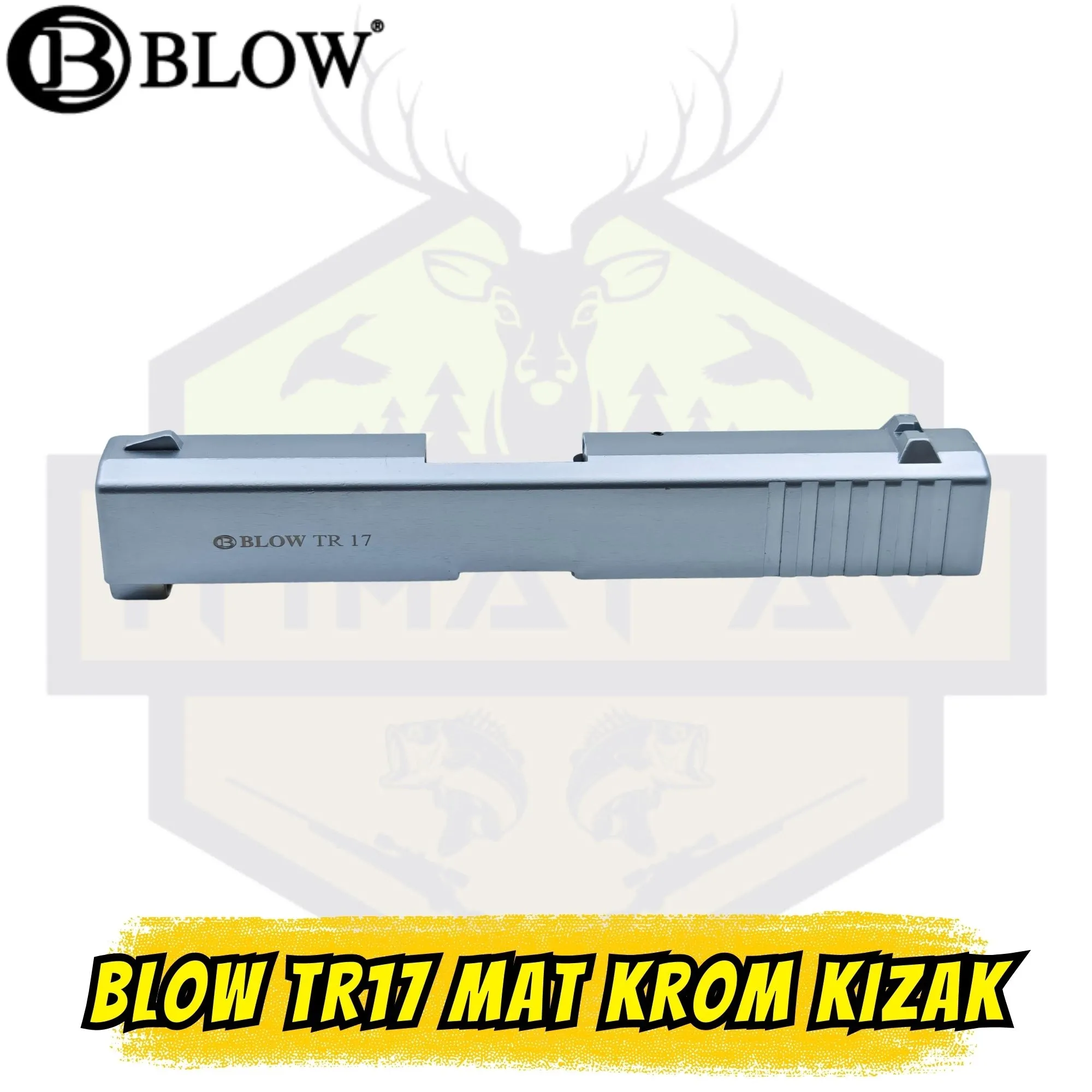 Blow TR17 Kurusıkı Tabanca Üst Kızak (Sürgü) - Mat Krom Orijinal