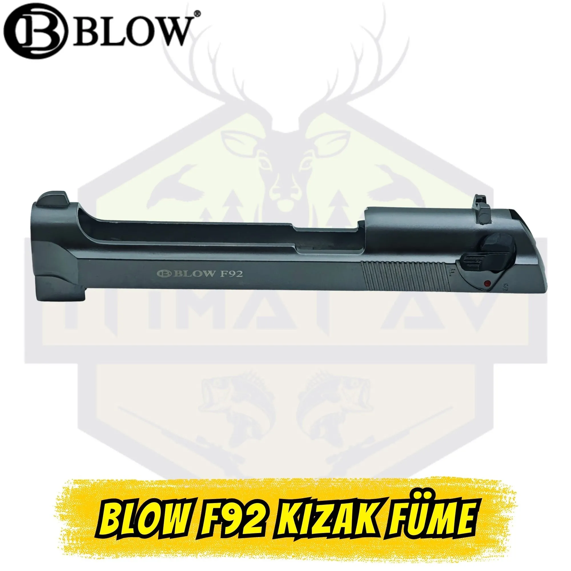 Blow F92 Kurusıkı Tabanca Üst Kızak (Sürgü) - Füme (Gunmetal Grey) Orijinal