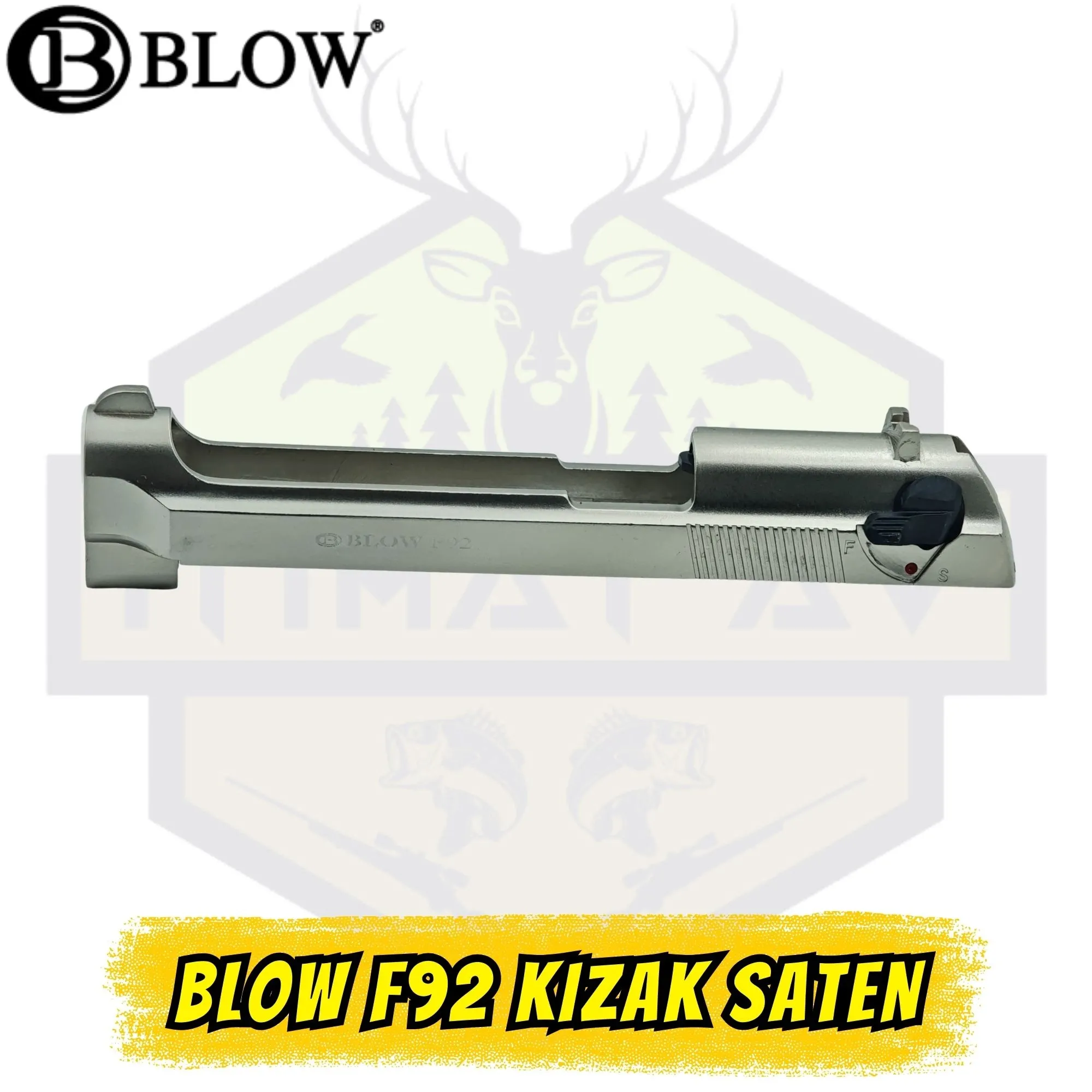 Blow F92 Kurusıkı Tabanca Üst Kızak (Sürgü) - Saten (Mat Krom) Orijinal