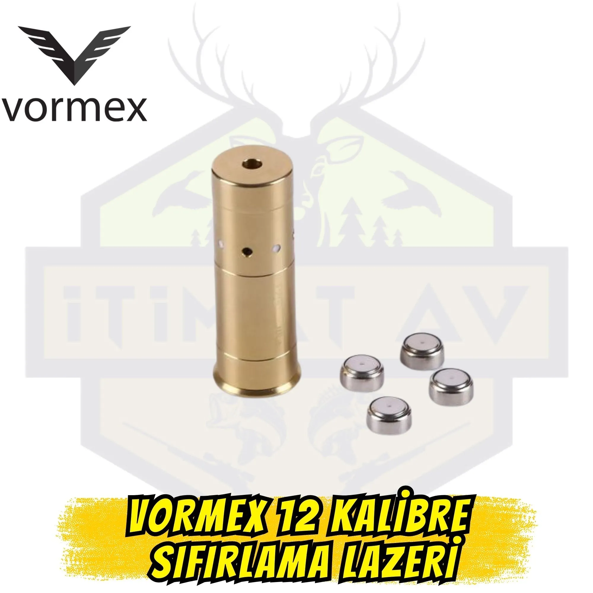 Vormex 12 Kalibre Namlu İçi Sıfırlama Lazeri (Boresighter) - Kırmızı Lazer