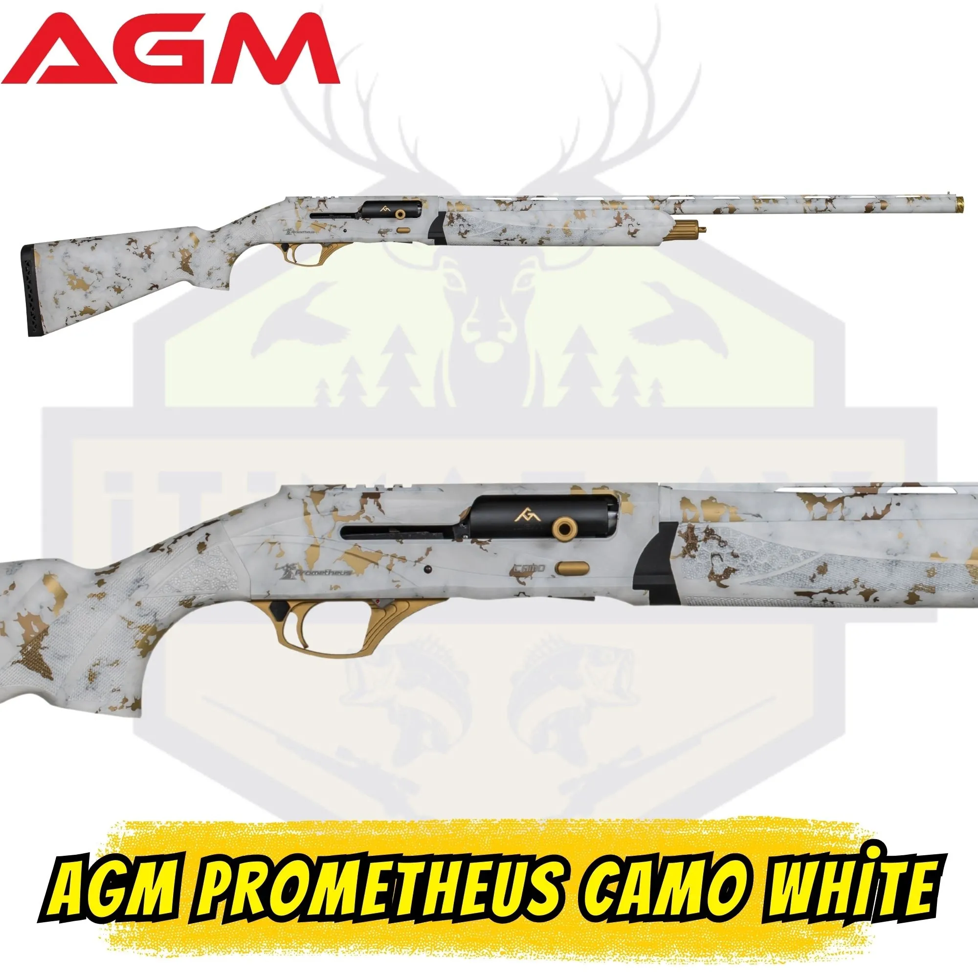 AGM Prometheus Camo White 12 GA Atalet Sistem Yarı Otomatik Av Tüfeği