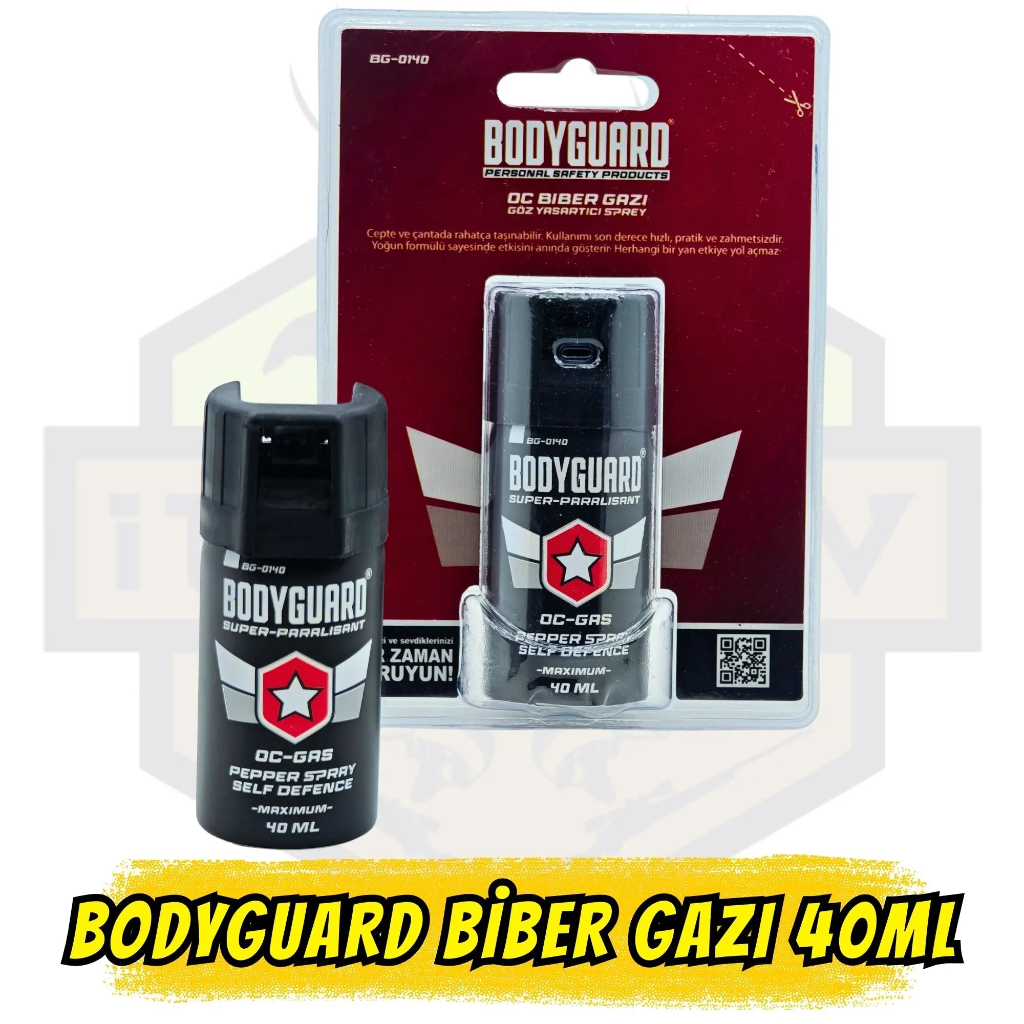 Bodyguard BG-0140 OC Biber Gazı 40ml – Profesyonel Kişisel Savunma Spreyi