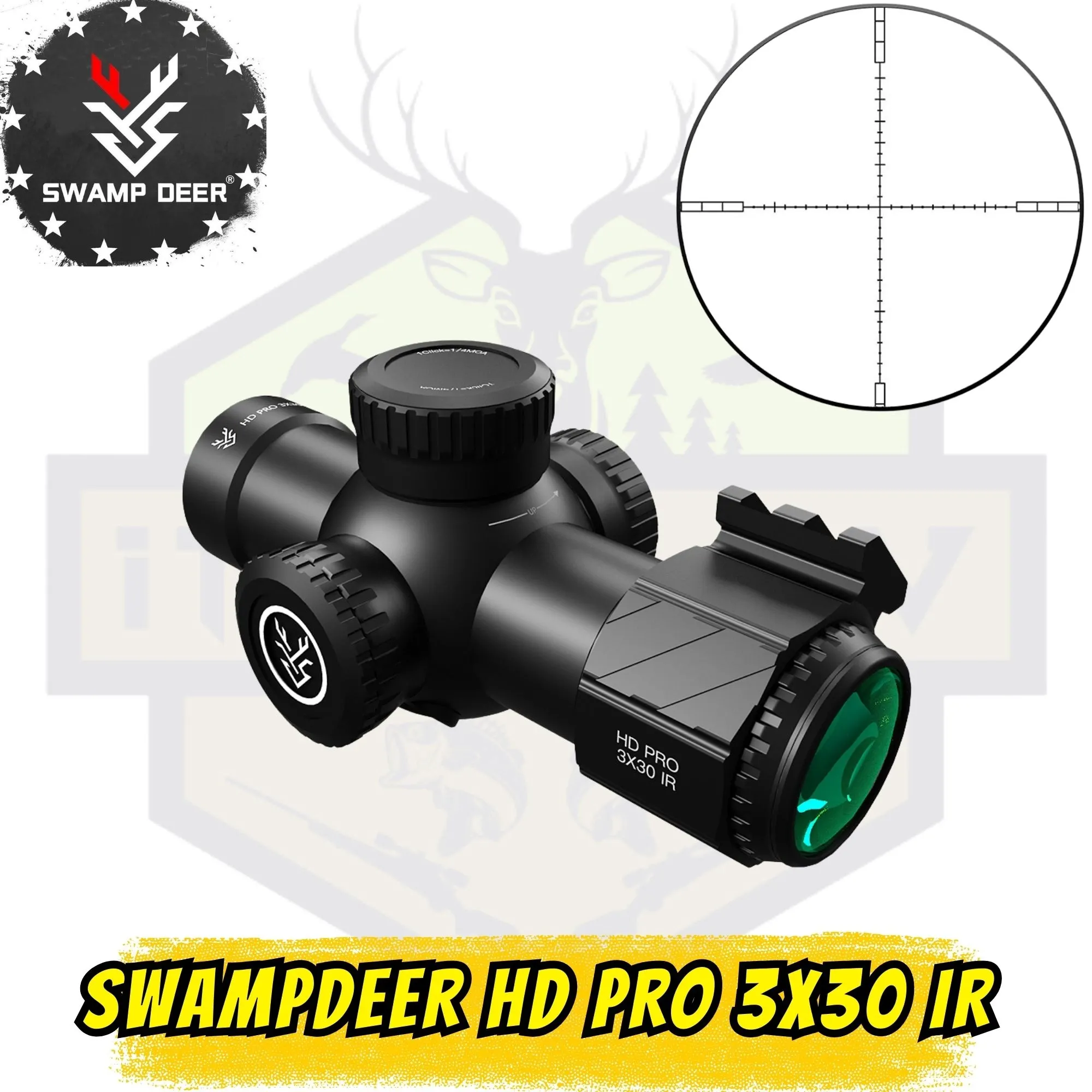 Swampdeer Impact HD Pro 3x30 IR Taktikal Dürbün - Aydınlatmalı