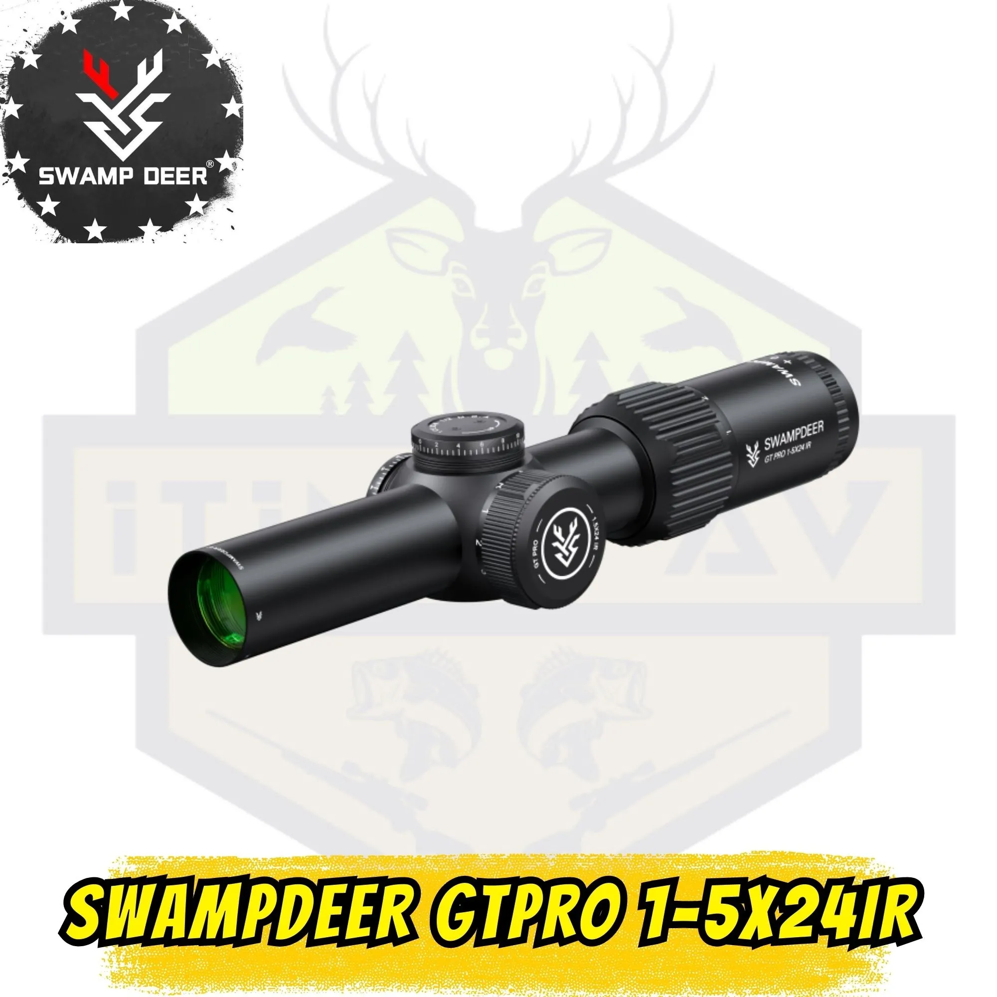 Swampdeer GT Pro 1-5x24 IR Taktikal LPVO Tüfek Dürbünü – Aydınlatmalı