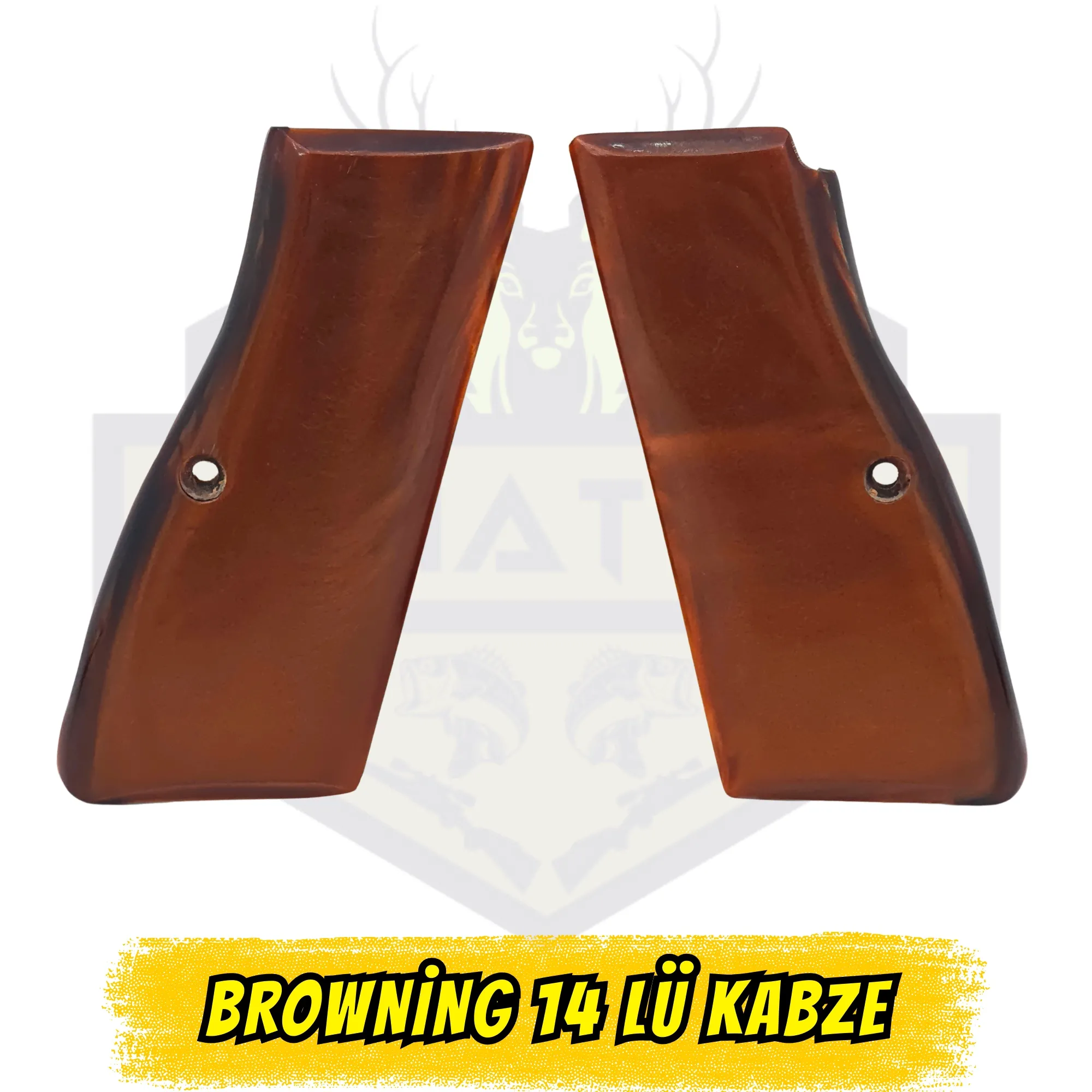 Browning 14lü / High Power Uyumlu Kahverengi Sedef Kabze - Klasik Seri (Logosuz)