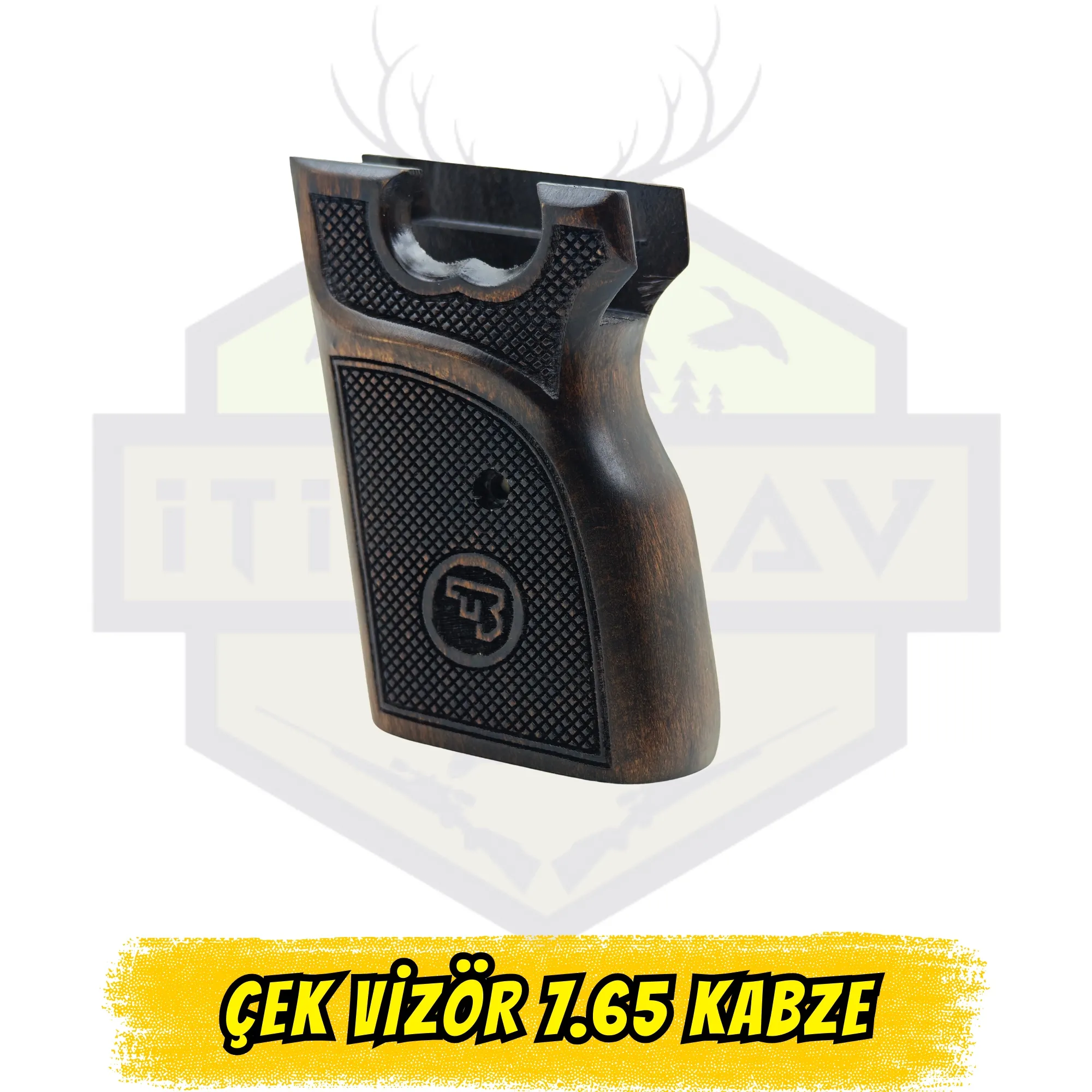 Çek Vizör (Vzor 50/70) 7.65 mm Tek Parça Ahşap Kabze - Logolu Özel Seri