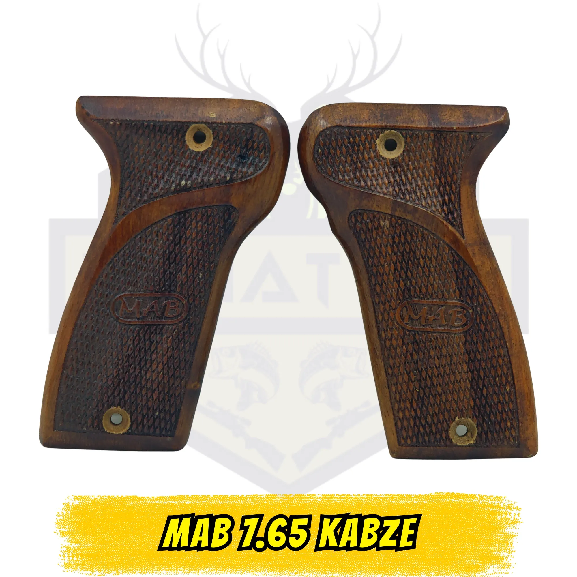 MAB 7.65 mm (Model C / Model D) Uyumlu Hakiki Ceviz Ahşap Kabze - Klasik Seri