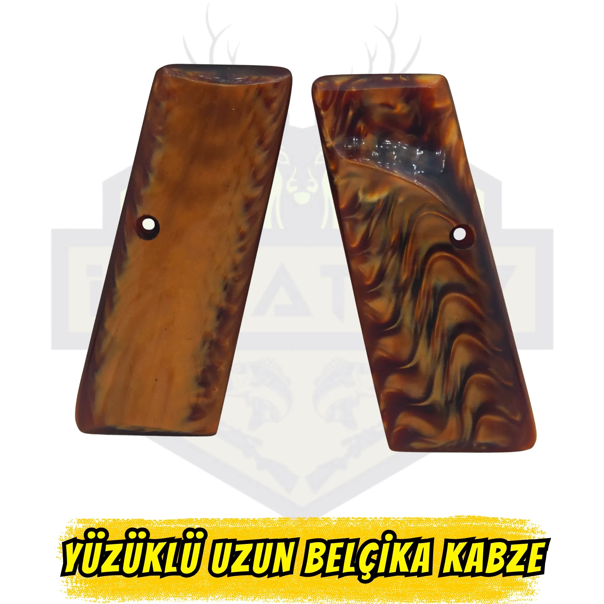 Browning 14lü / Uzun Belçika Uyumlu Bal Köpüğü Sedef Kabze (Yüzüklü)