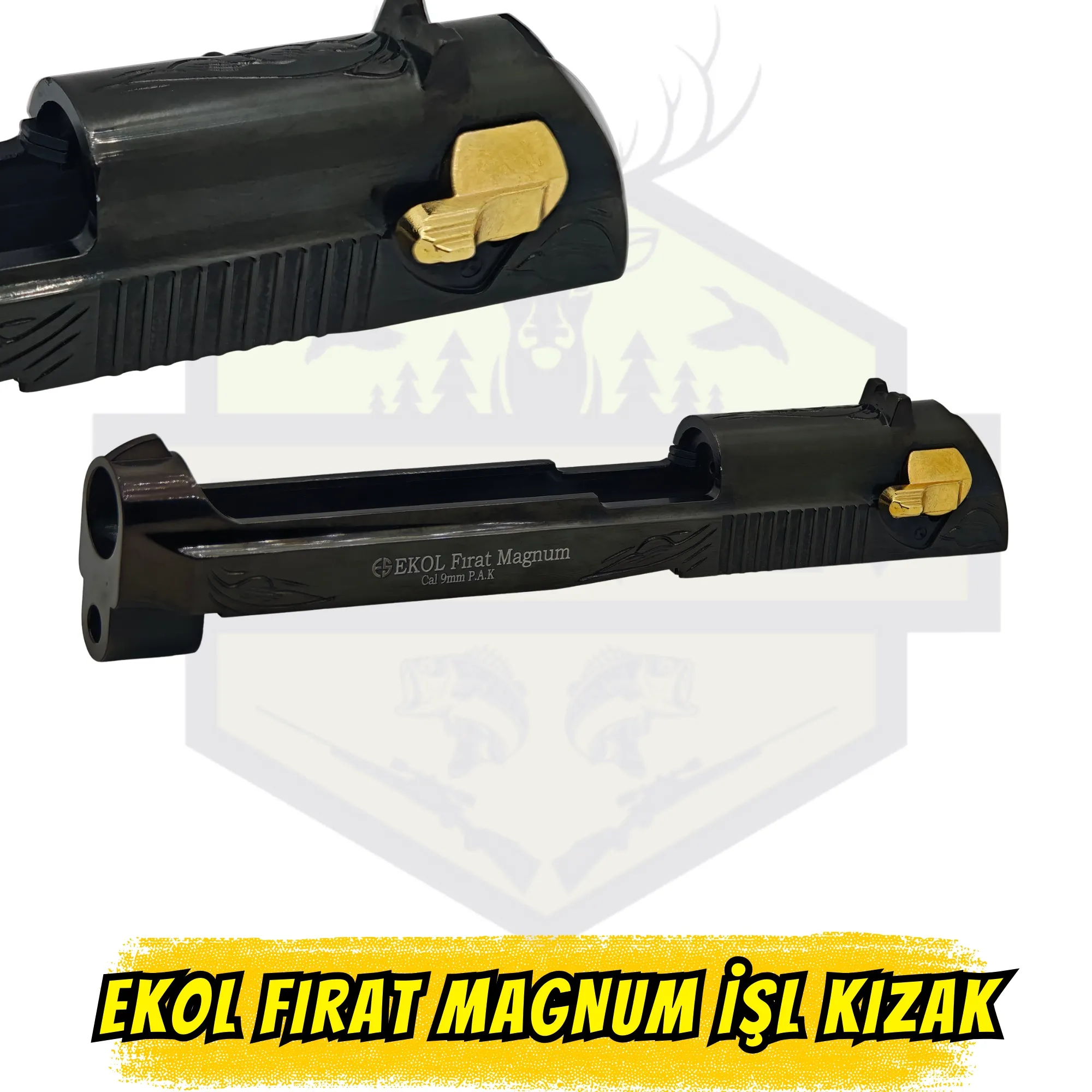 Ekol Fırat Magnum Uyumlu İşlemeli Siyah Yedek Kızak - Özel Gravür Seri