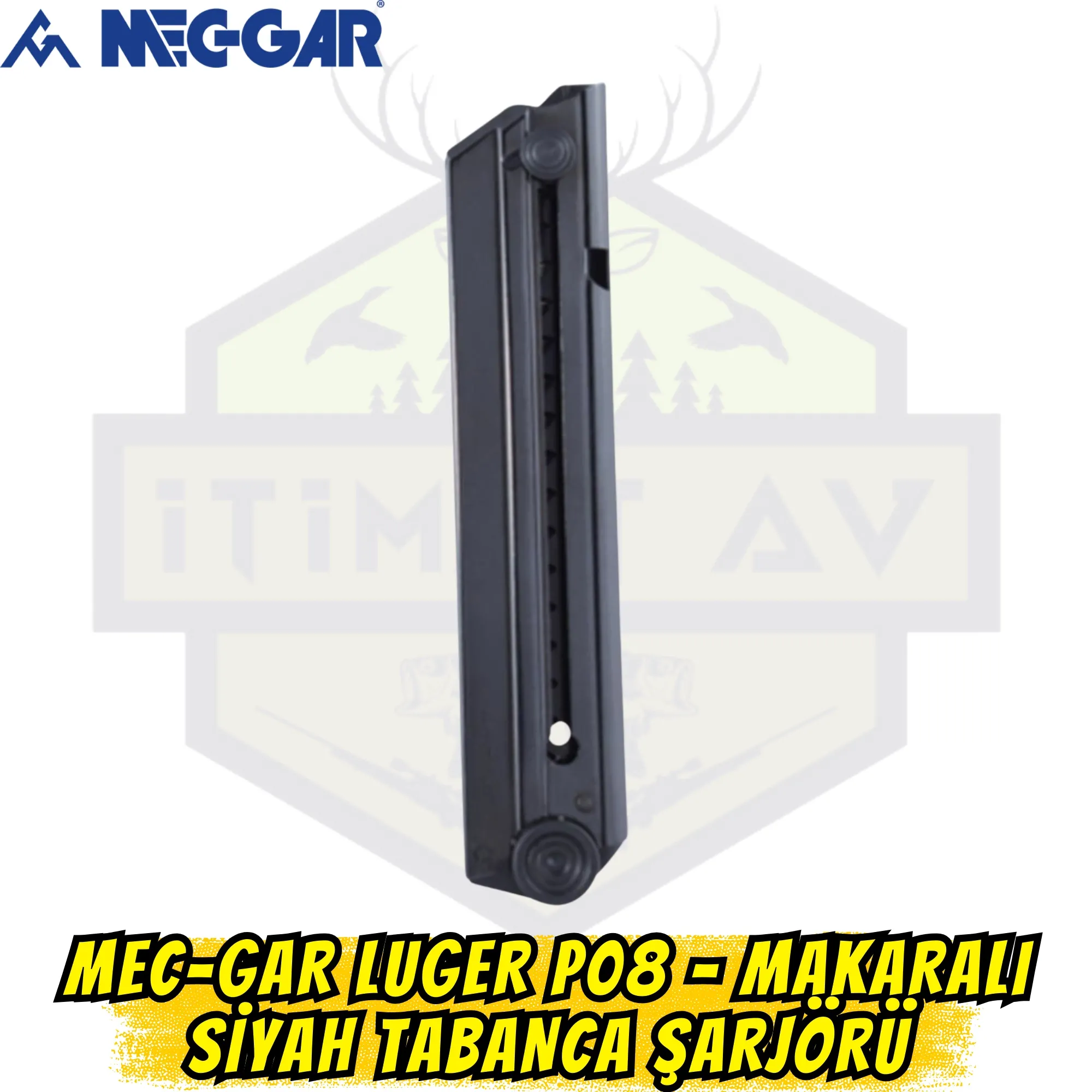 MEC-GAR Luger P08 (Makaralı) 9mm 8RD Siyah Tabanca Şarjörü
