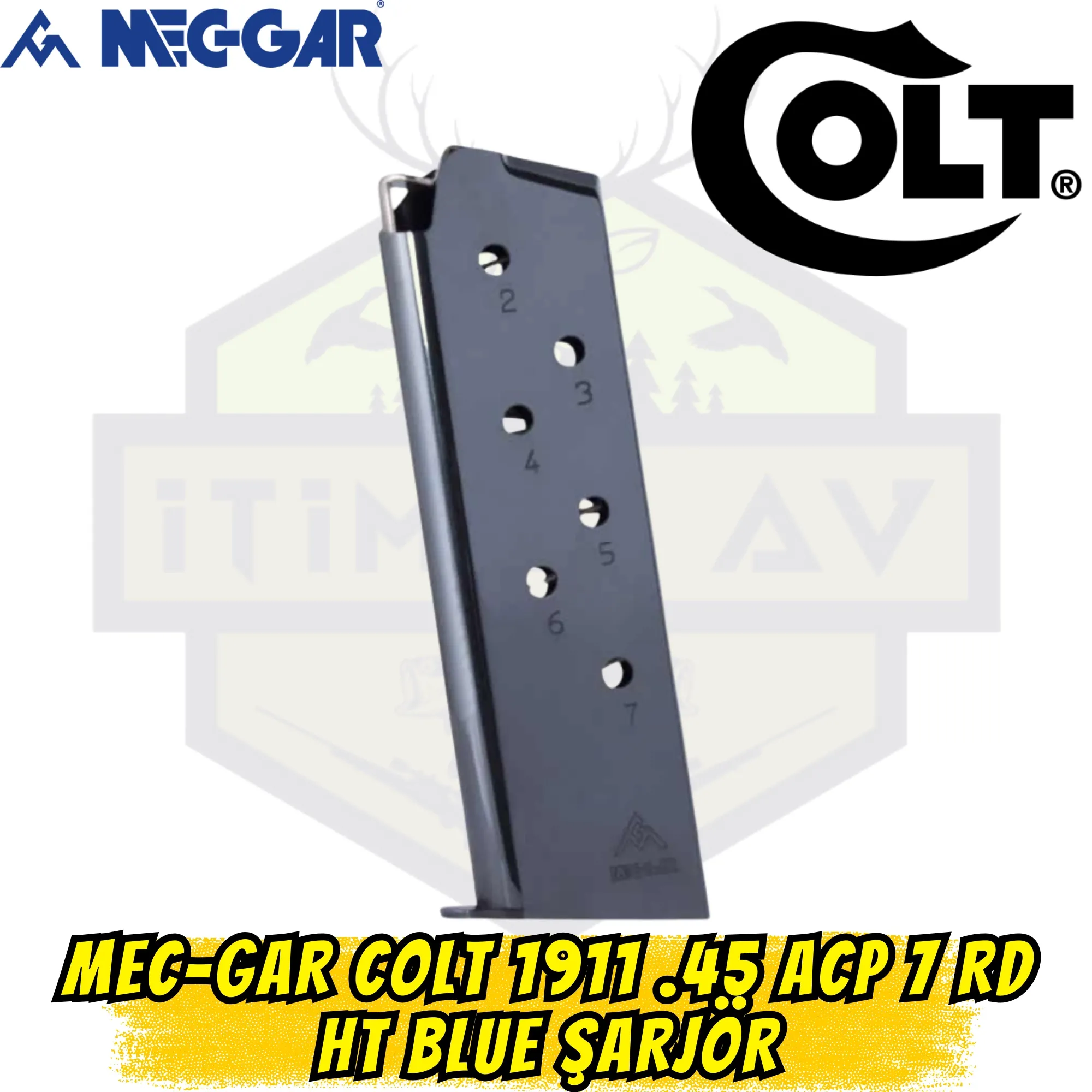 MEC-GAR Colt 1911 .45 ACP 7RD HT Blue Şarjör - Full Boy Uyumlu