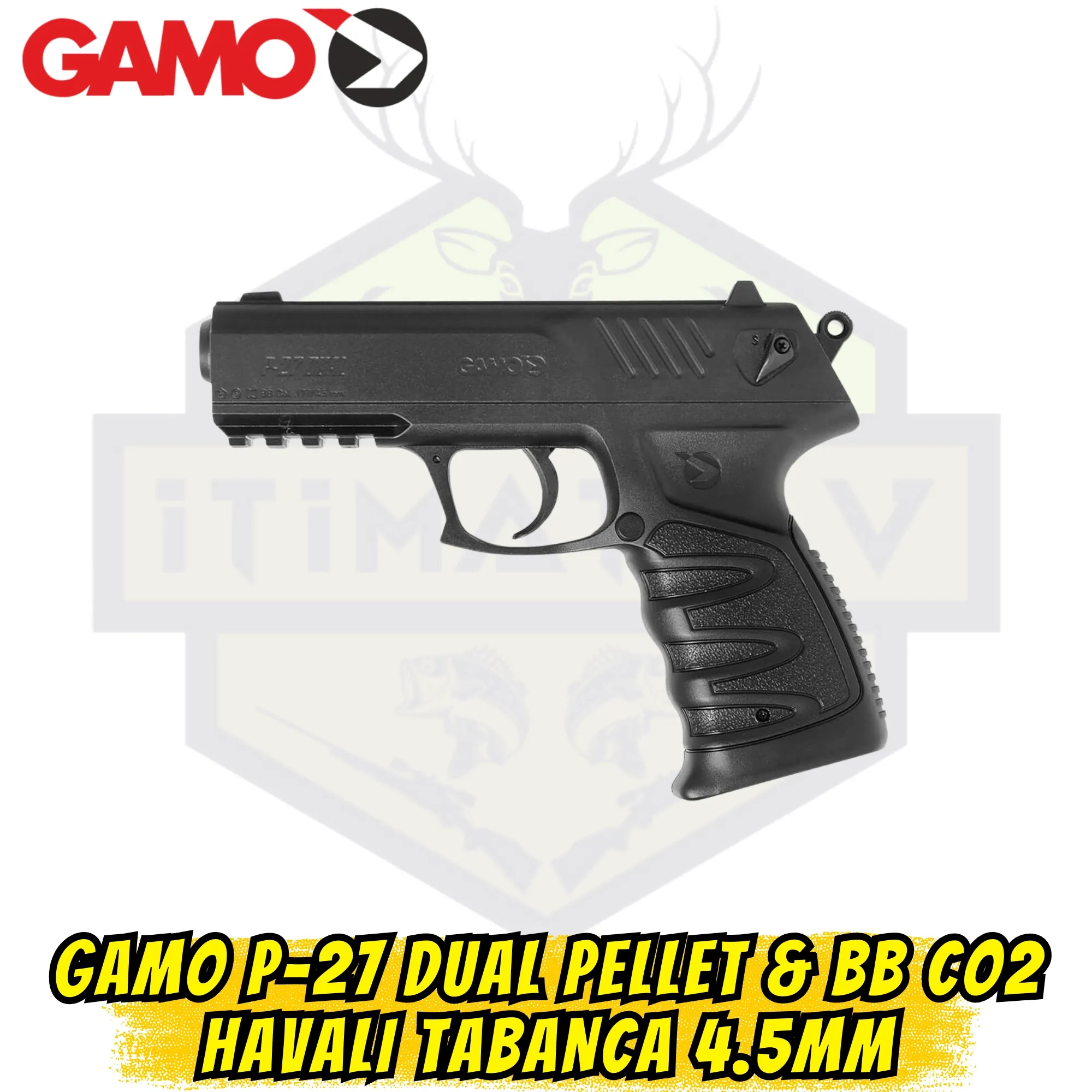 Gamo PT-85 Blowback 4.5mm Havalı Tabanca - Metal Sürgü ve Yüksek Gerçekçilik