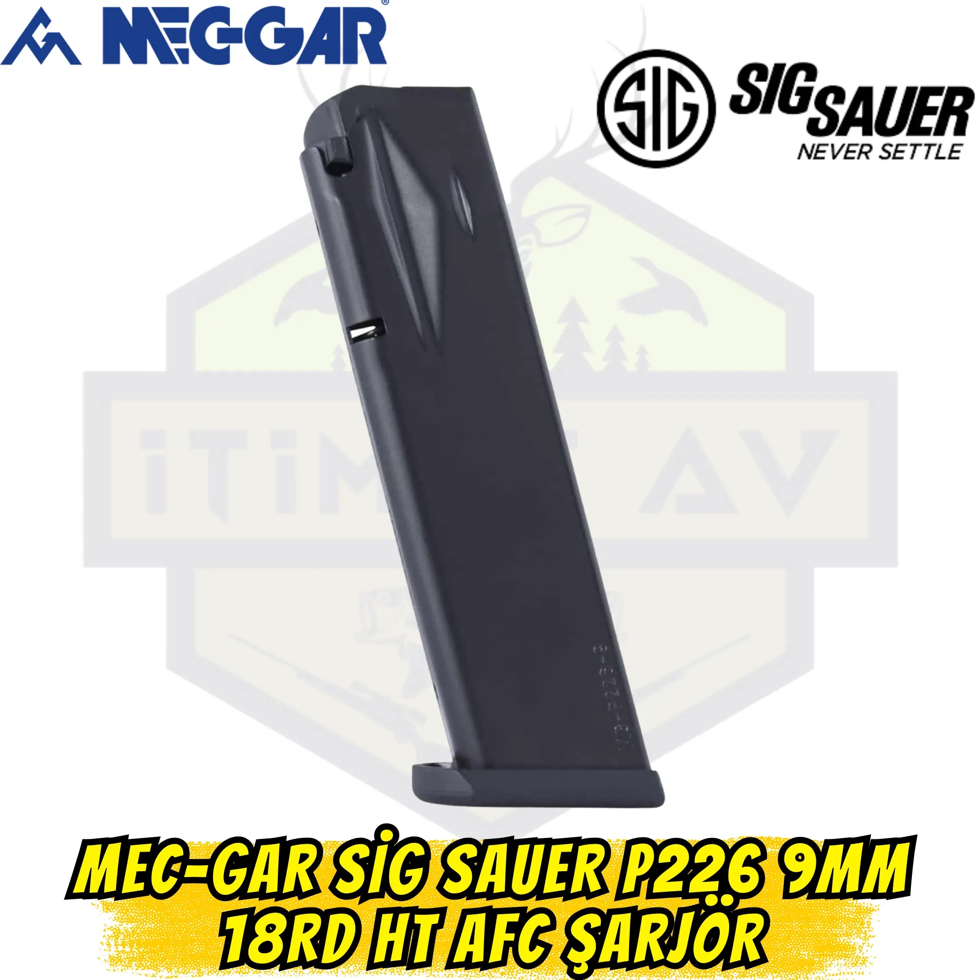 MEC-GAR Sig Sauer P226 9mm 18RD HT AFC Şarjör - Flush Fit (Gömme Tip) +3 Kapasite