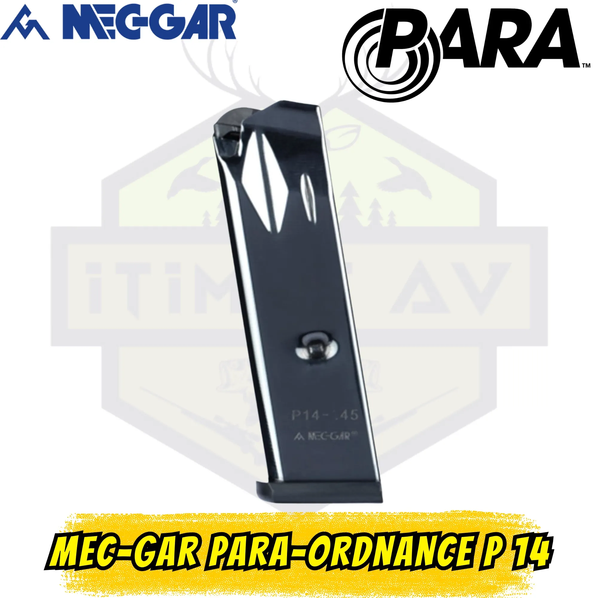 MEC-GAR Para-Ordnance P14 / Rock Island .45 ACP 10RD Siyah Şarjör - Isıl İşlemli Çelik