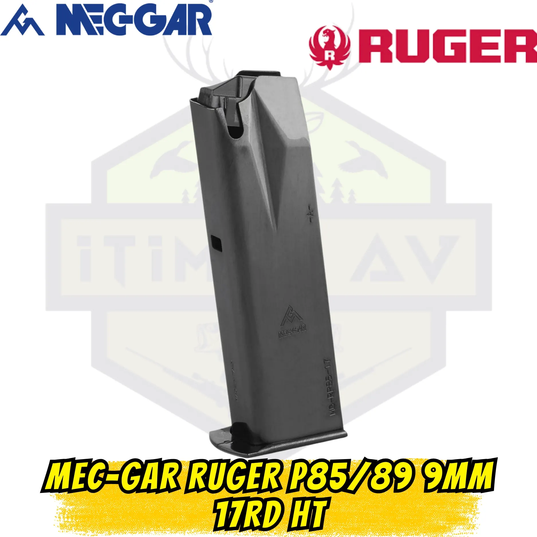 MEC-GAR Ruger P85 / P89 / P95 9mm 17RD HT Şarjör - 17li Yüksek Kapasite