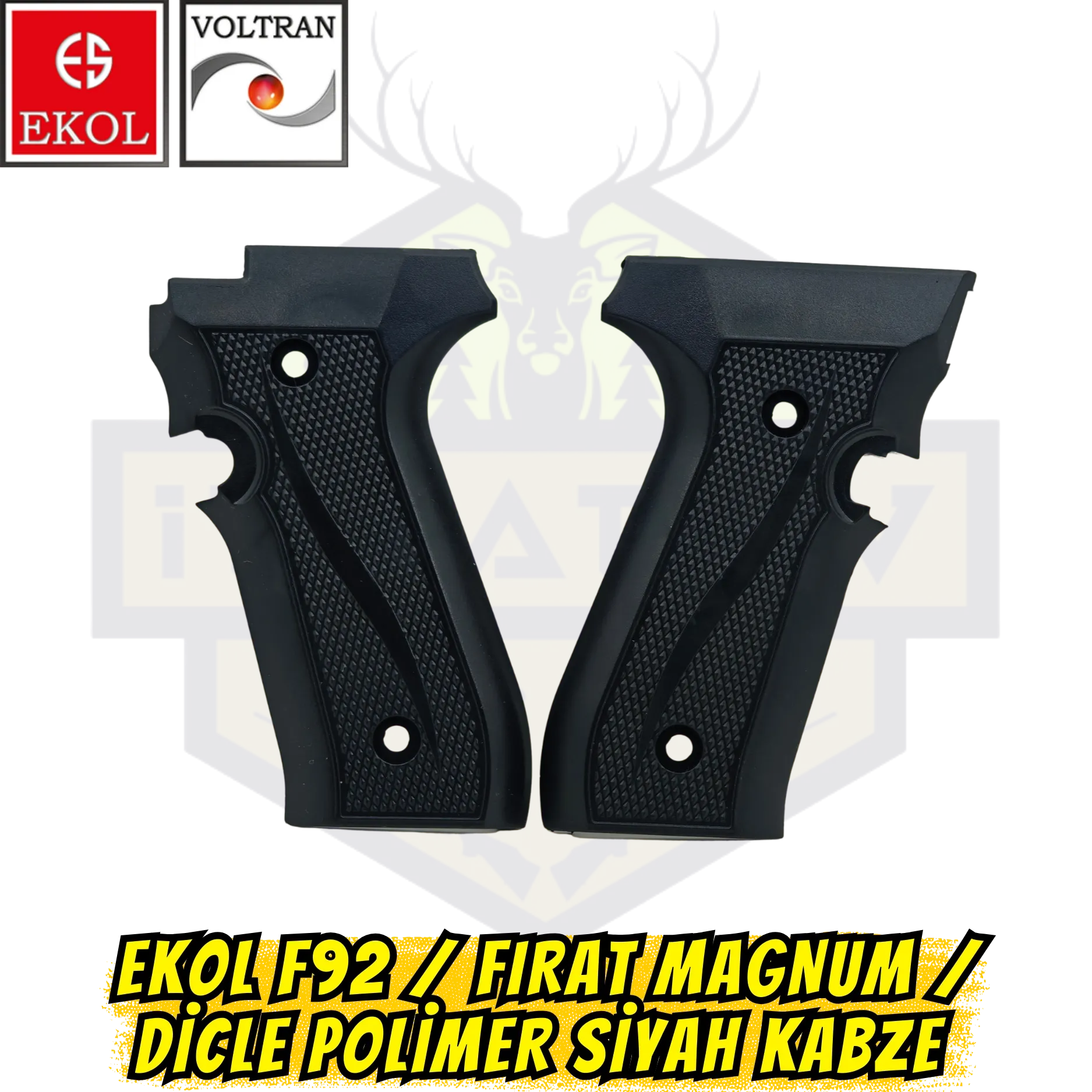 Ekol F92 / Fırat Magnum / Dicle Uyumlu Polimer Siyah Kabze Takımı