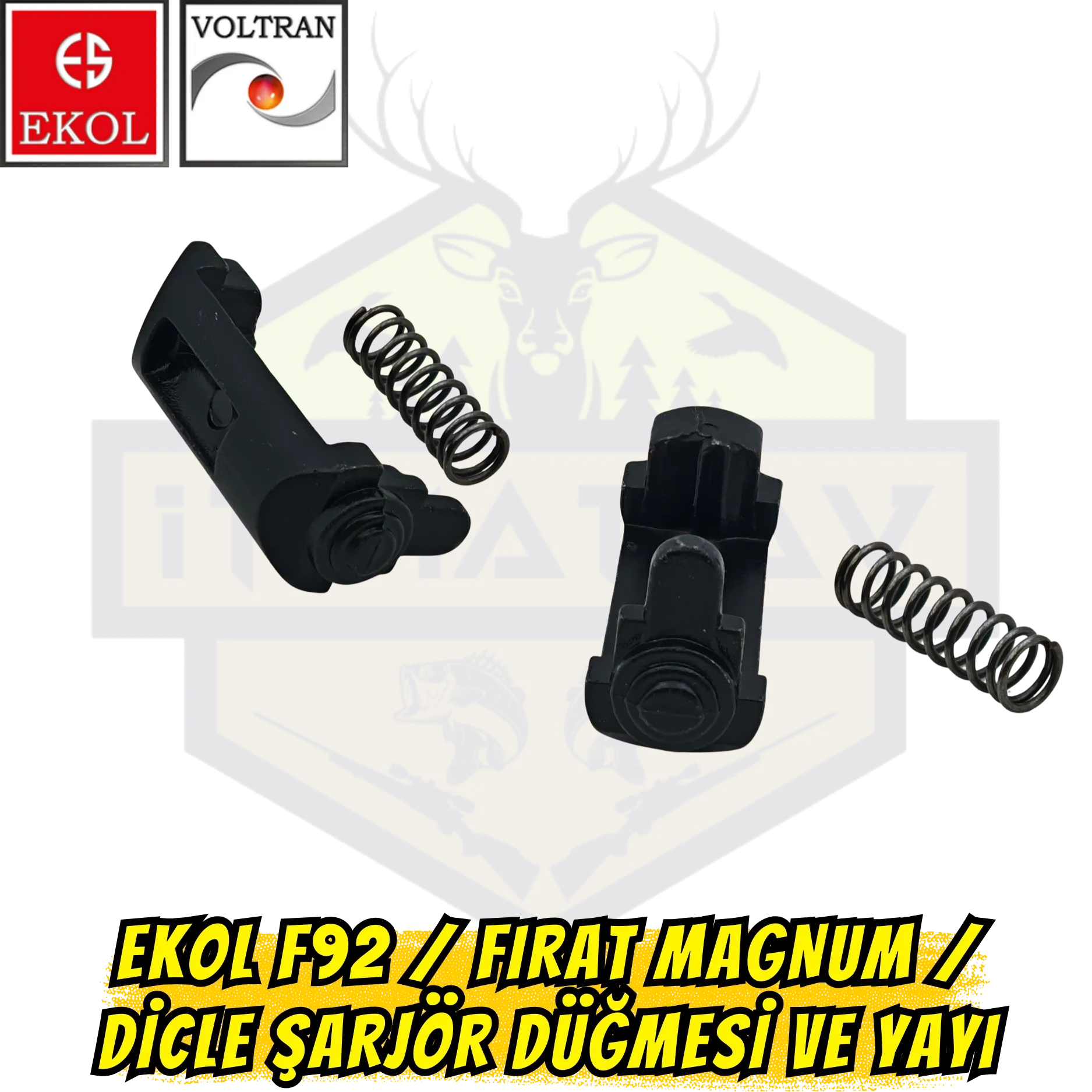 Ekol F92 / Fırat Magnum / Dicle Şarjör Düğmesi ve Yayı Seti - Orijinal Parça