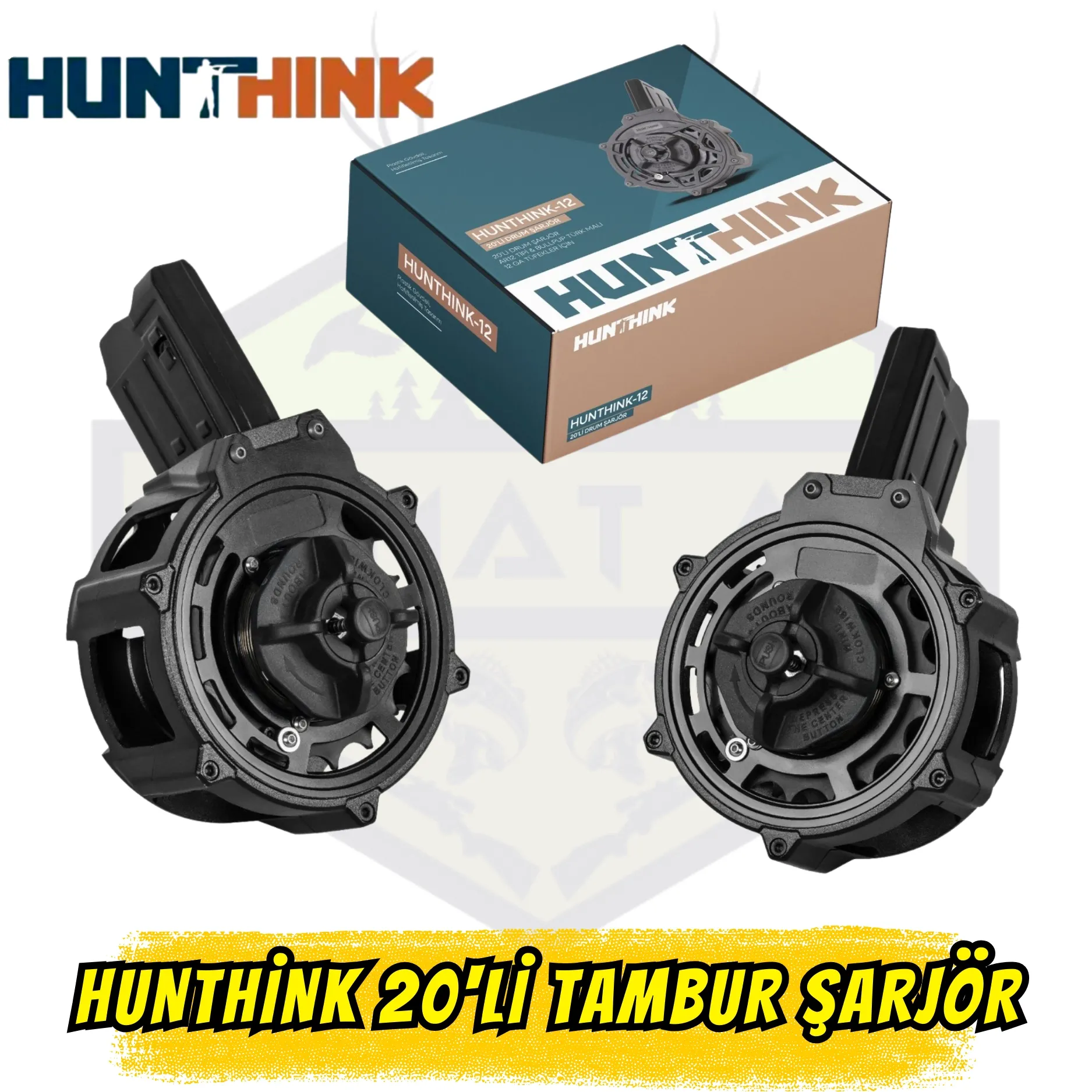 Hunthink 20li Tambur Şarjör - 12 Ga (AR12 & Bullpup Uyumlu)