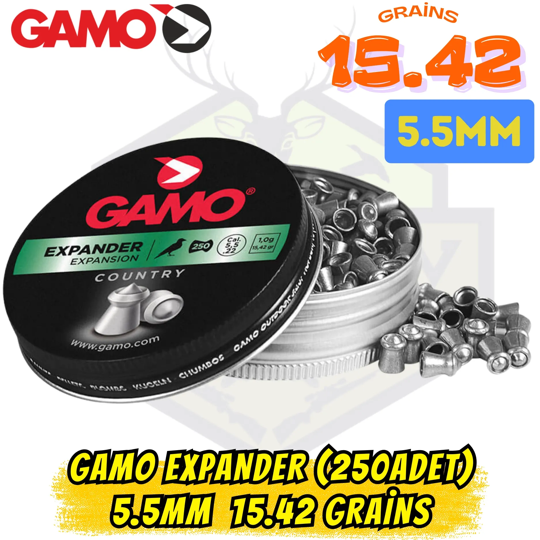 Gamo Expander Expansion 5.5mm Havalı Tüfek Saçması (250 Adet) - 15.42 Grain