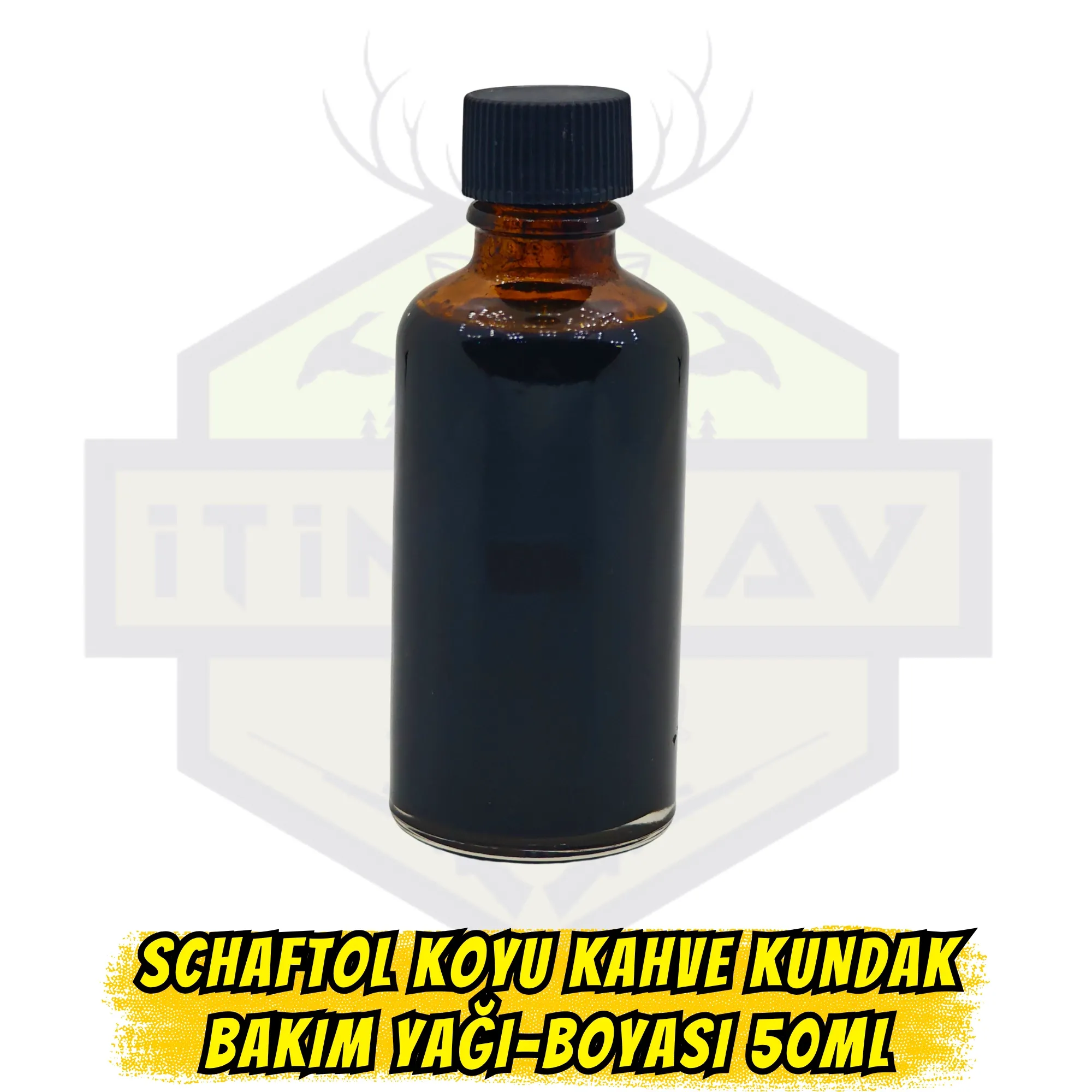 Schaftol (Şaftöl) Koyu Kahve Kundak Bakım Yağı & Boyası - 50ml (Dark Brown)