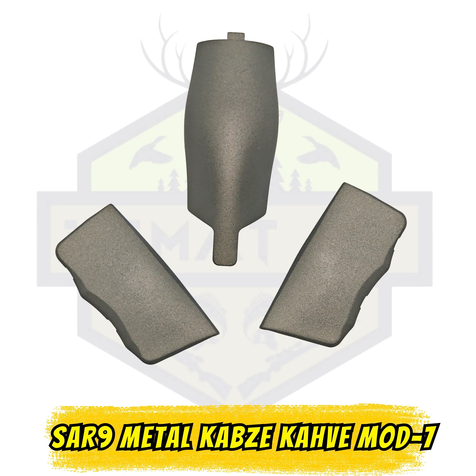 Sarsılmaz SAR9 & SAR9 Compact Uyumlu Metal Kabze - Gri (Düz / Sade Tasarım) - Model 7