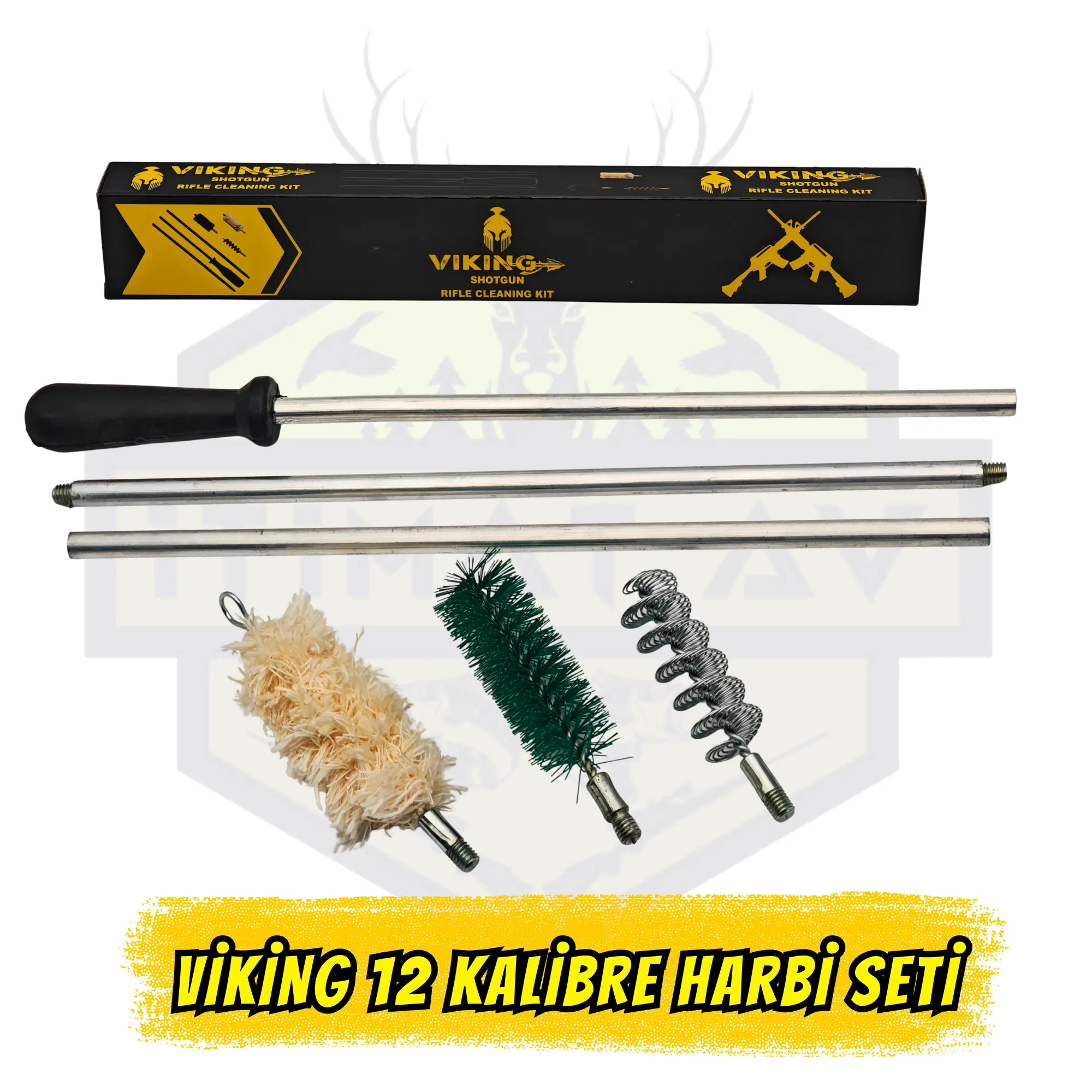 Viking 12 Kalibre 3 Parçalı Alüminyum Harbi Seti - Profesyonel Namlu Temizleme Kiti