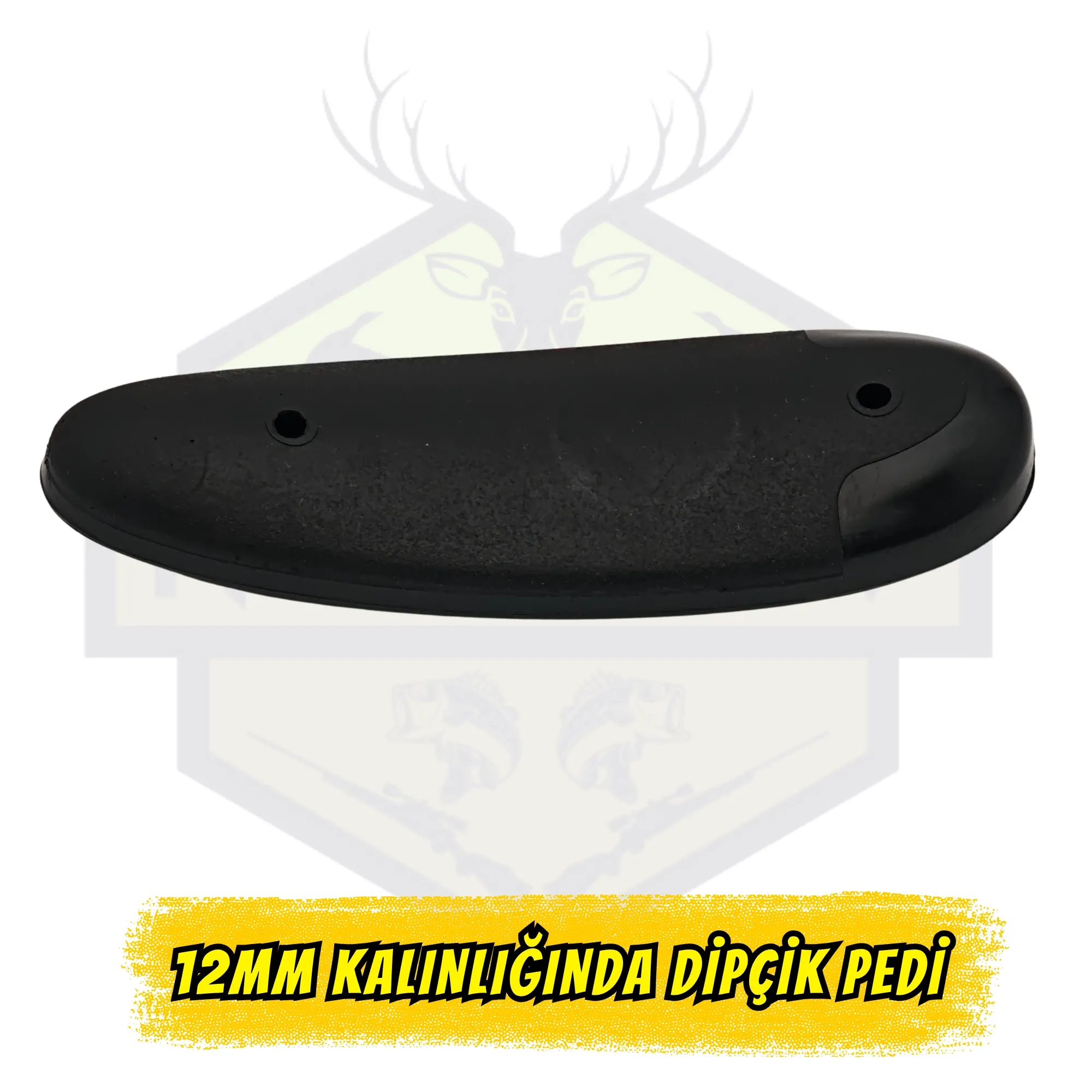 12mm İnce Tip Konfor Dipçik Pedi - 133mm Boy / 75mm Vida Aralığı