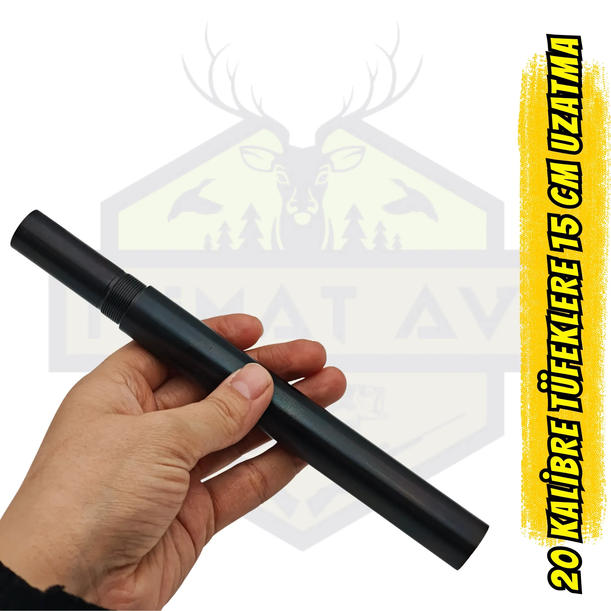 20 Kalibre 15cm Namlu Uzatma Aparatı - İçten Şoklu Tüfekler İçin (Uç Kısmına Şok Takılabilir)