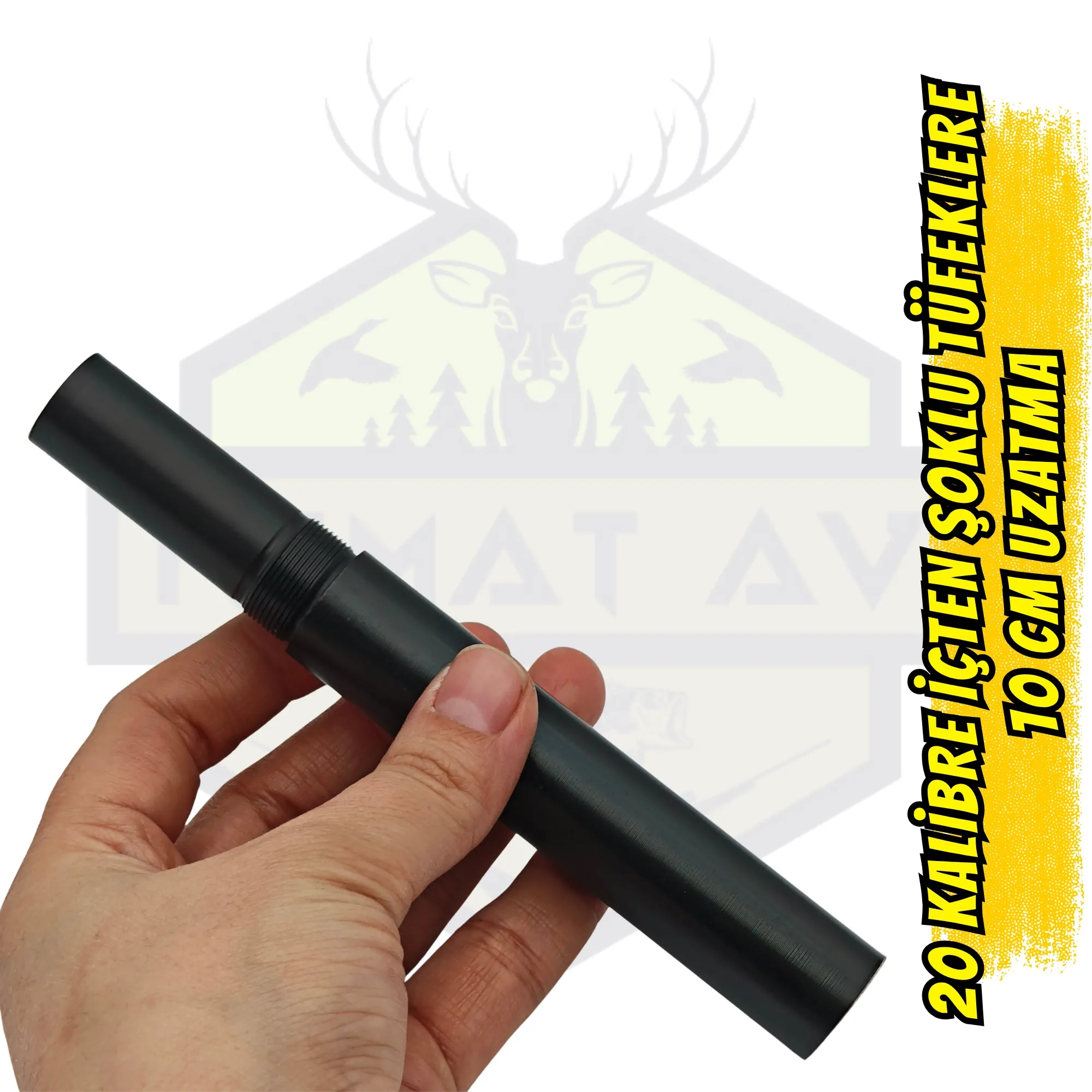 20 Kalibre 10cm Namlu Uzatma Aparatı - İçten Şoklu Tüfekler İçin (Uç Kısmına Şok Takılabilir)