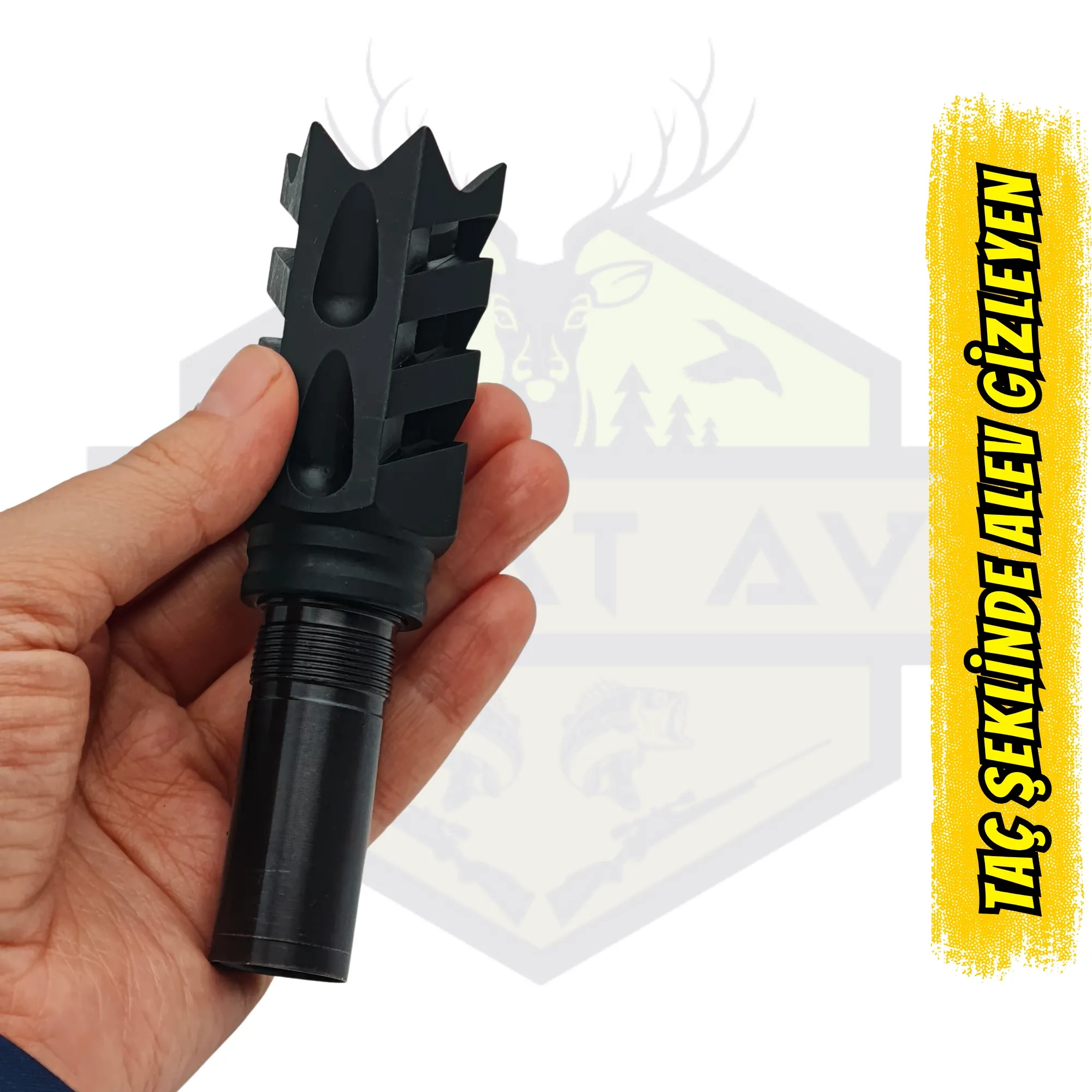 12 Kalibre Taç Tipi Alev Gizleyen - İçten Şoklu Tüfekler İçin Adaptörlü Taktik Sistem