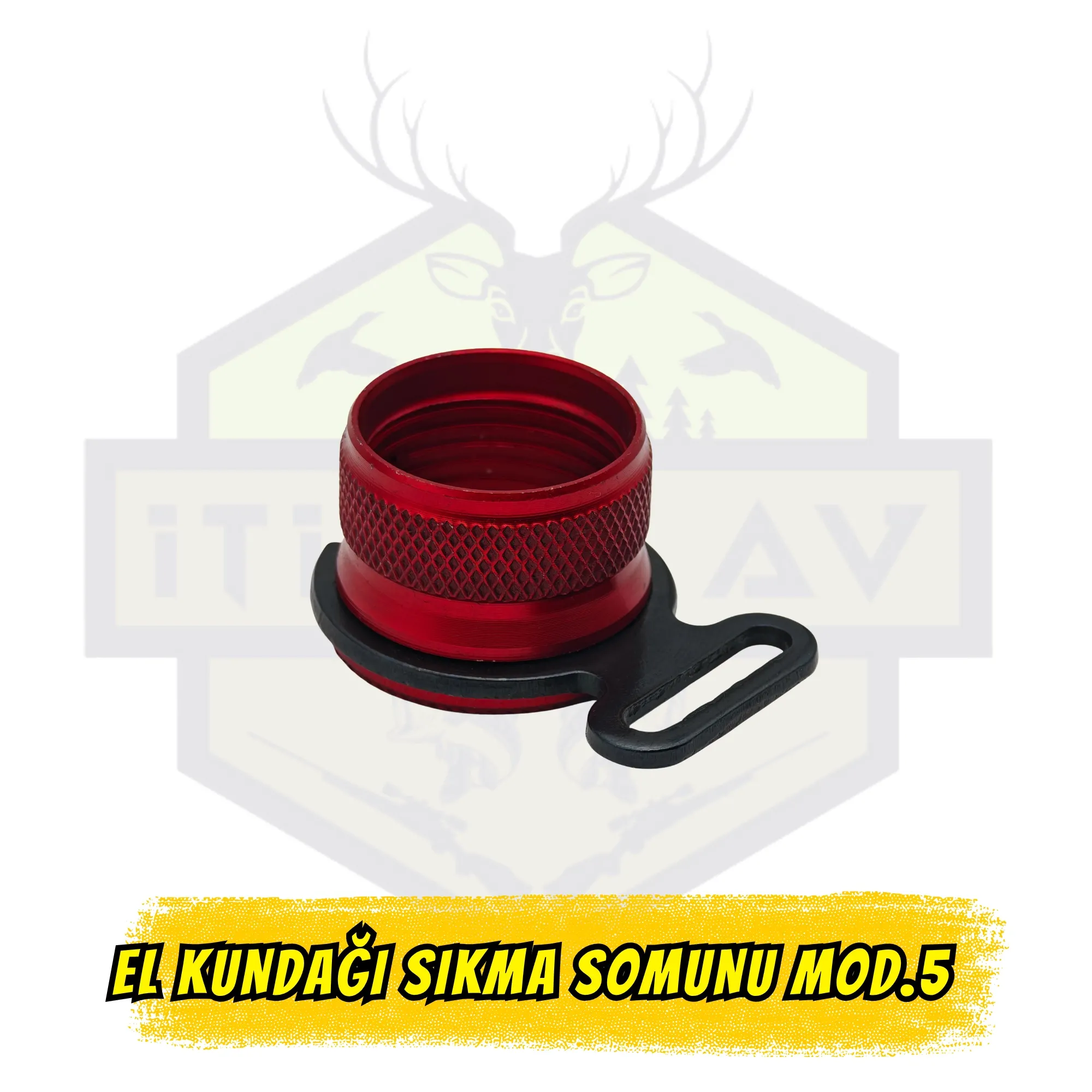 7+1 Otomatik Tüfek El Kundağı Sıkma Somunu - Model 5 (Kırmızı Eloksallı Taktik Tip)