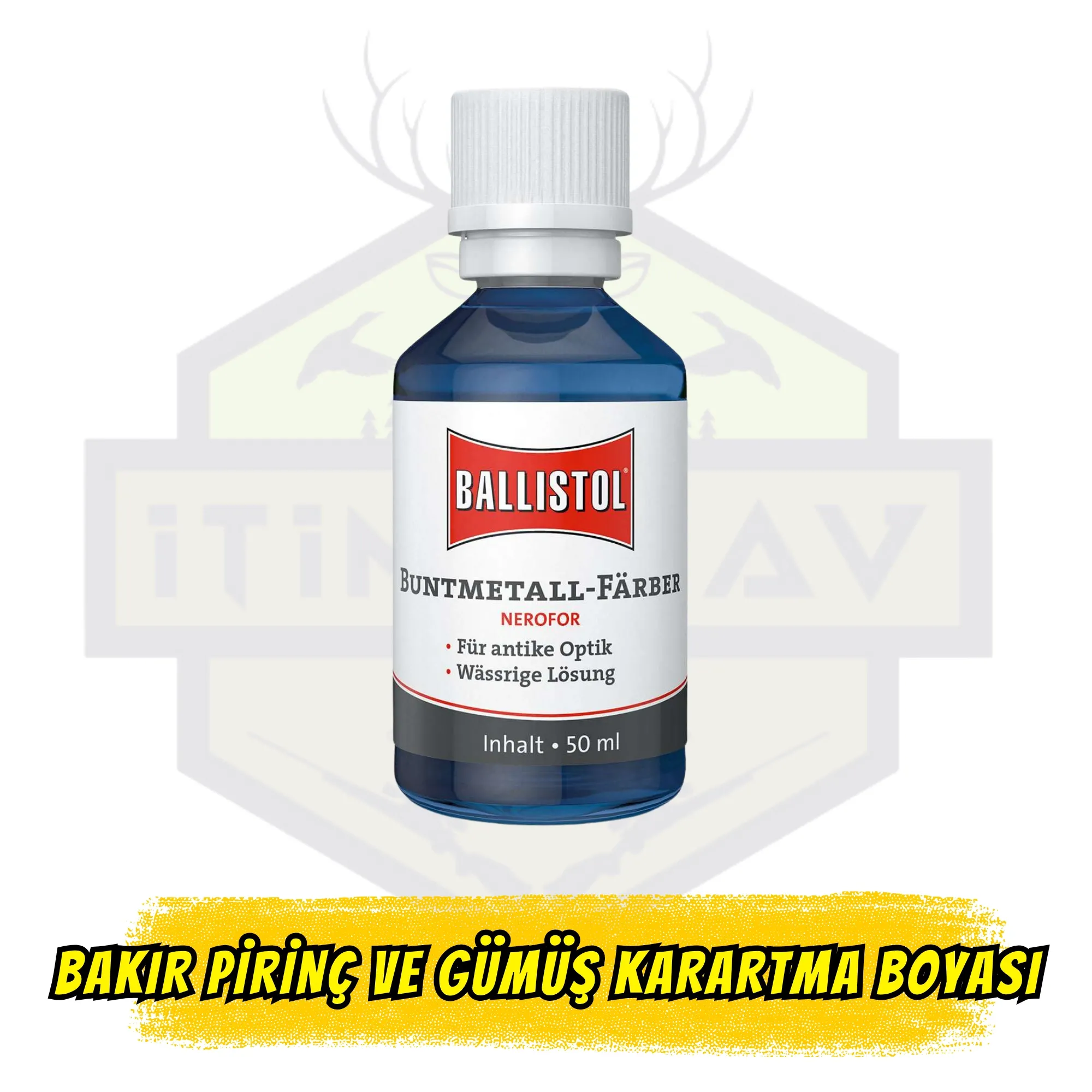 Ballistol Nerofor Quick Browning - Bakır, Pirinç ve Gümüş Karartma Boyası (50 ml)