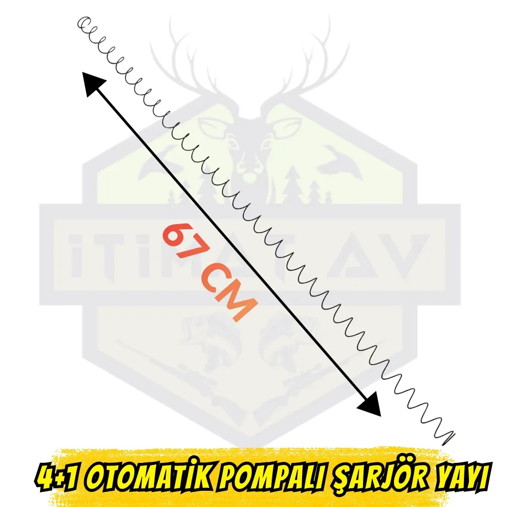 4+1 Otomatik ve Pompalı Tüfek Şarjör Borusu Yayı - 67 cm
