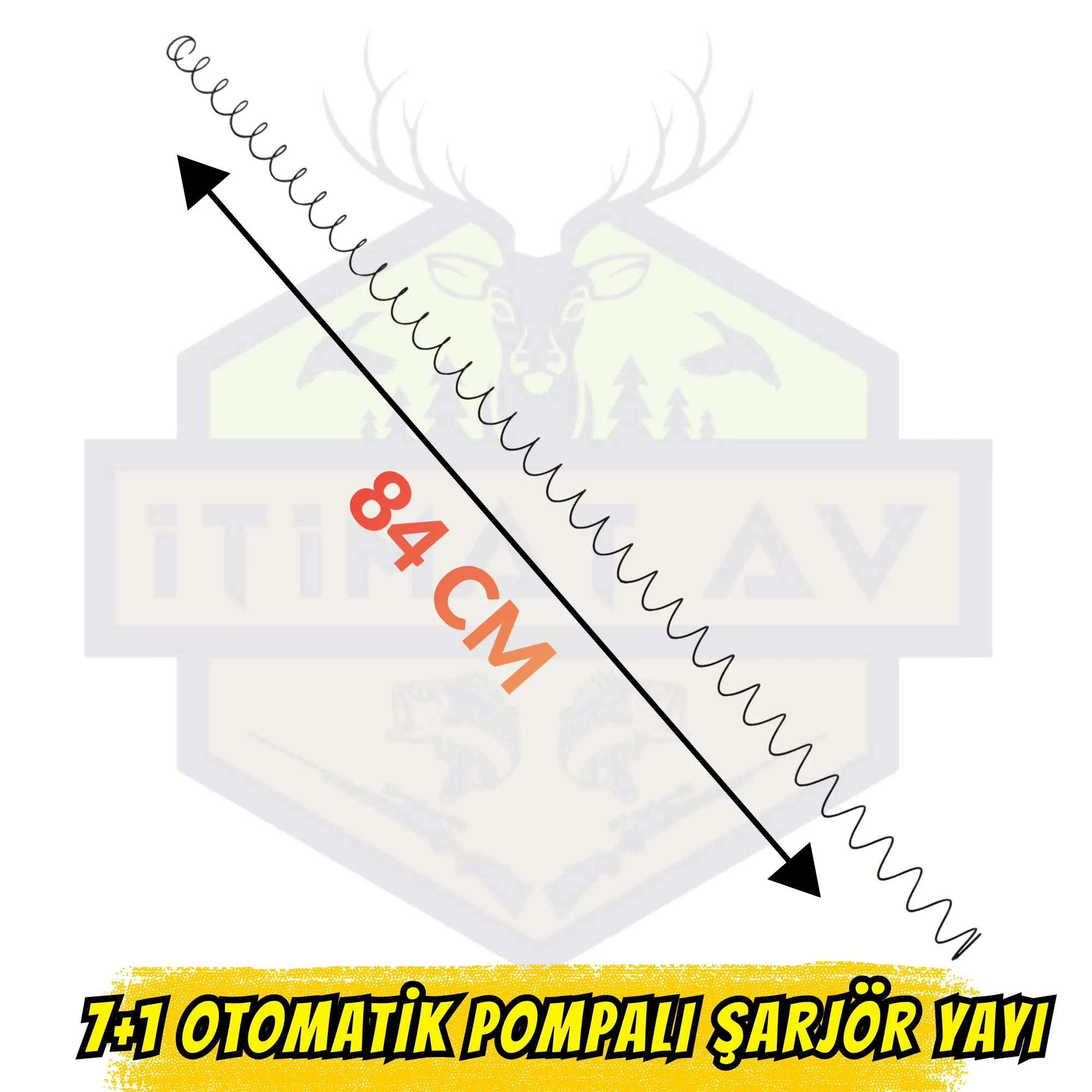 7+1 Otomatik ve Pompalı Tüfek Şarjör Borusu Yayı - 84 cm