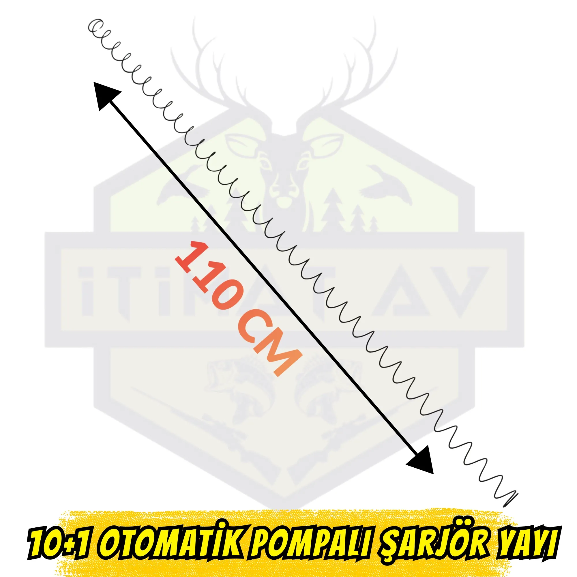 10+1 Otomatik ve Pompalı Tüfek Şarjör Borusu Yayı - 110 cm