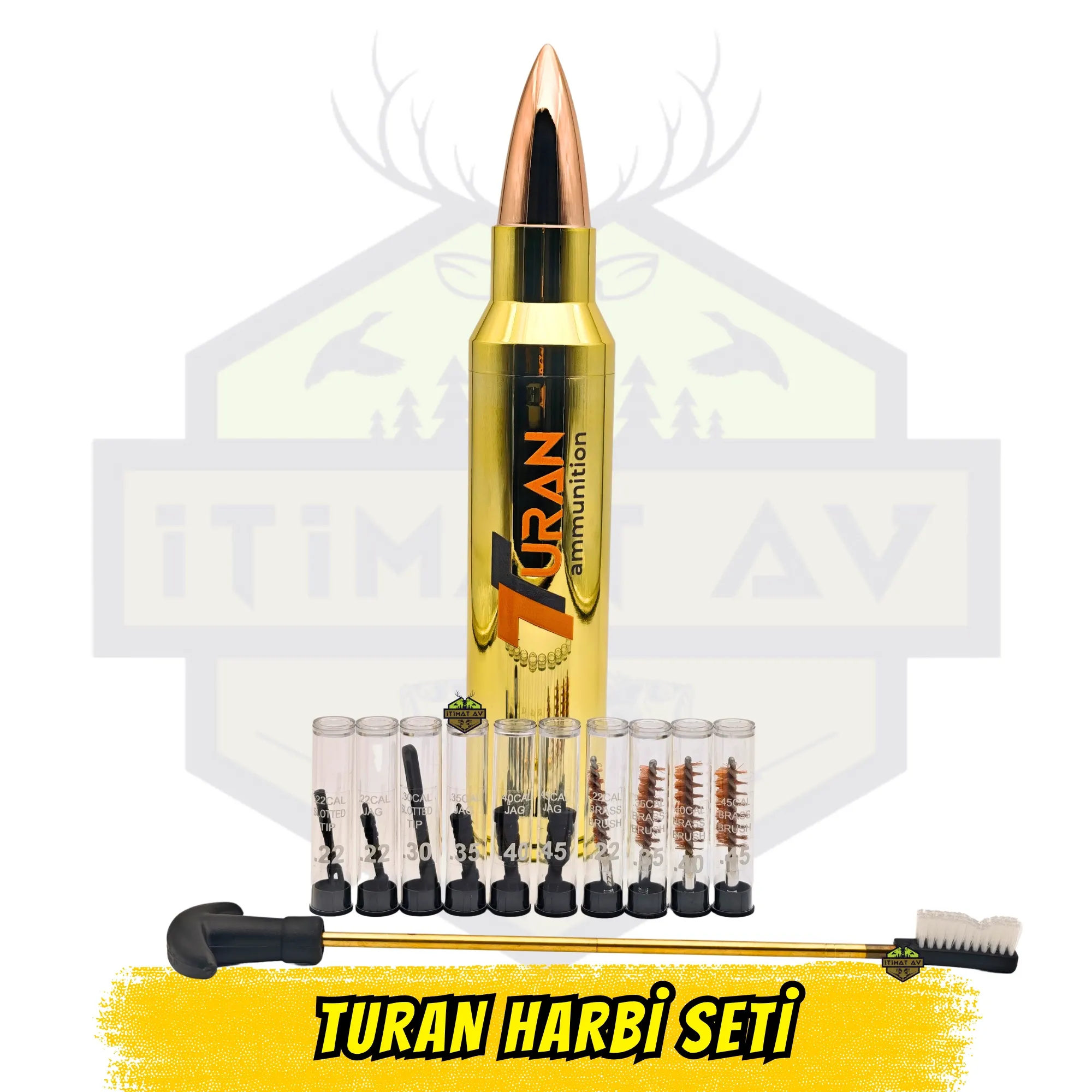 Turan Mermi Şeklinde Çok Amaçlı Tabanca Harbi Seti (22-45 Cal Uyumlu)