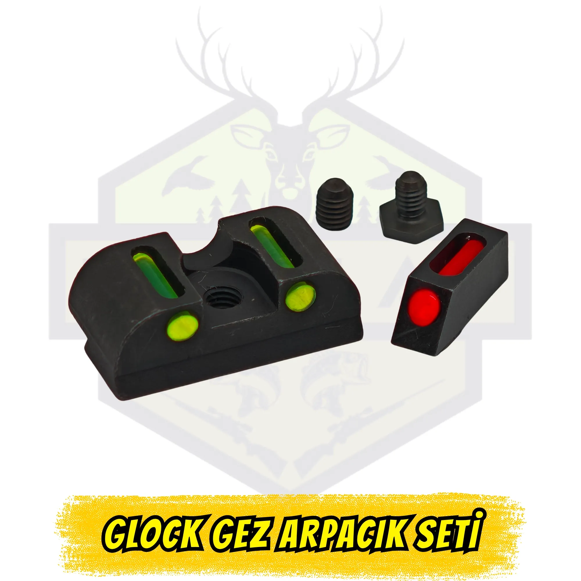 Glock Uyumlu Fiber Optik Gez Arpacık Takımı - Yeşil Gez & Kırmızı Arpacık Seti