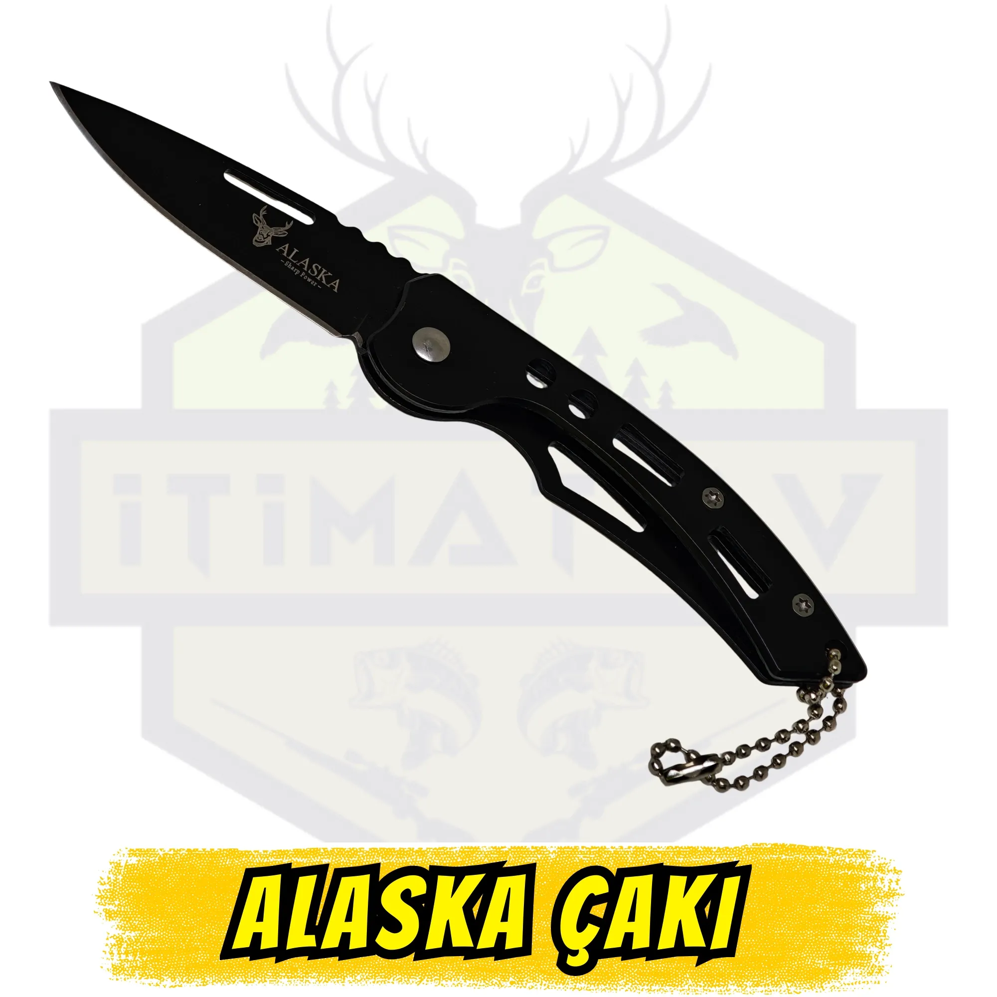 Alaska Siyah Ufak Ekonomik Çakı - Açık Uzunluk 15 cm Kapalı 9 cm