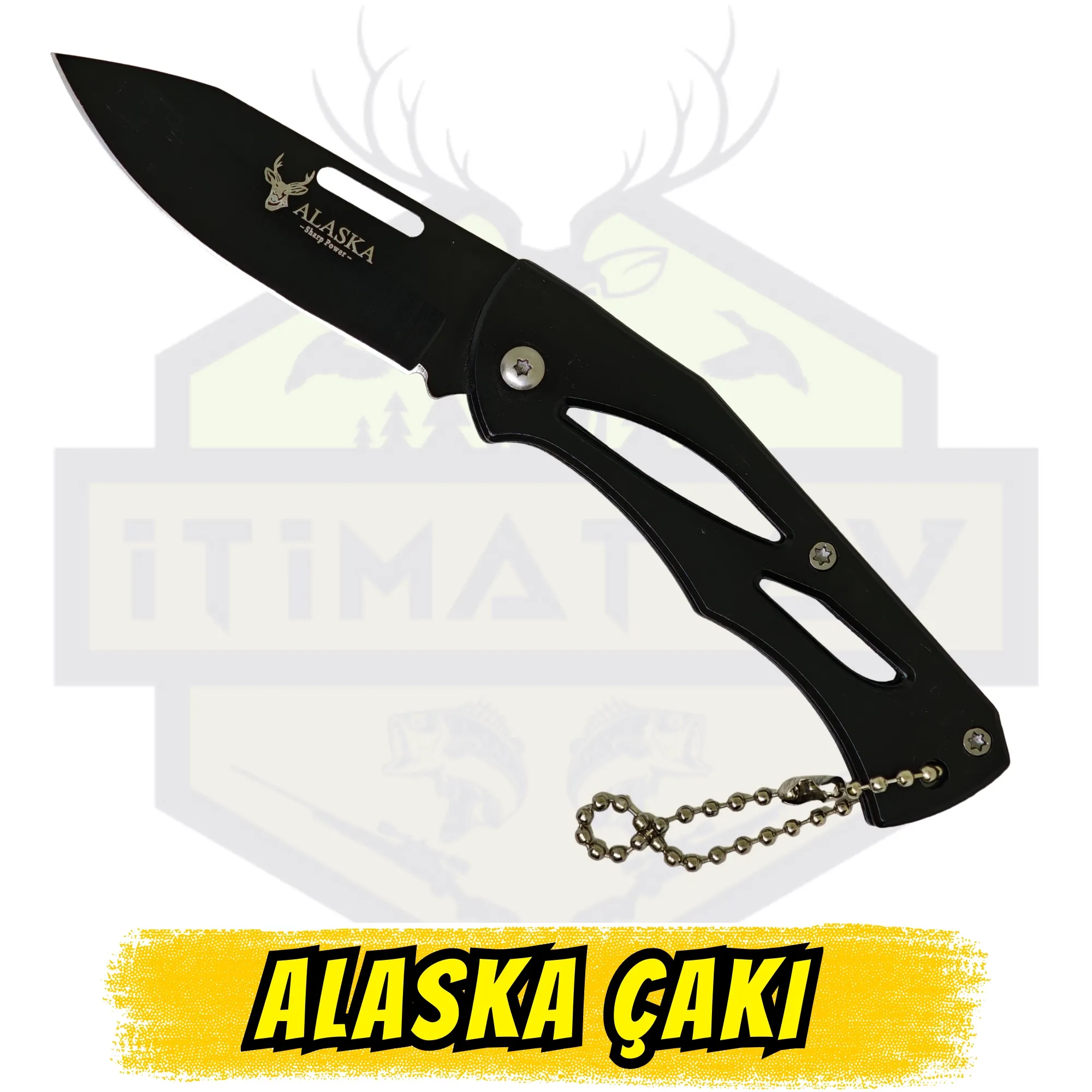 Alaska Siyah Ufak Ekonomik Çakı - Açık Uzunluk 15 cm Kapalı 9 cm