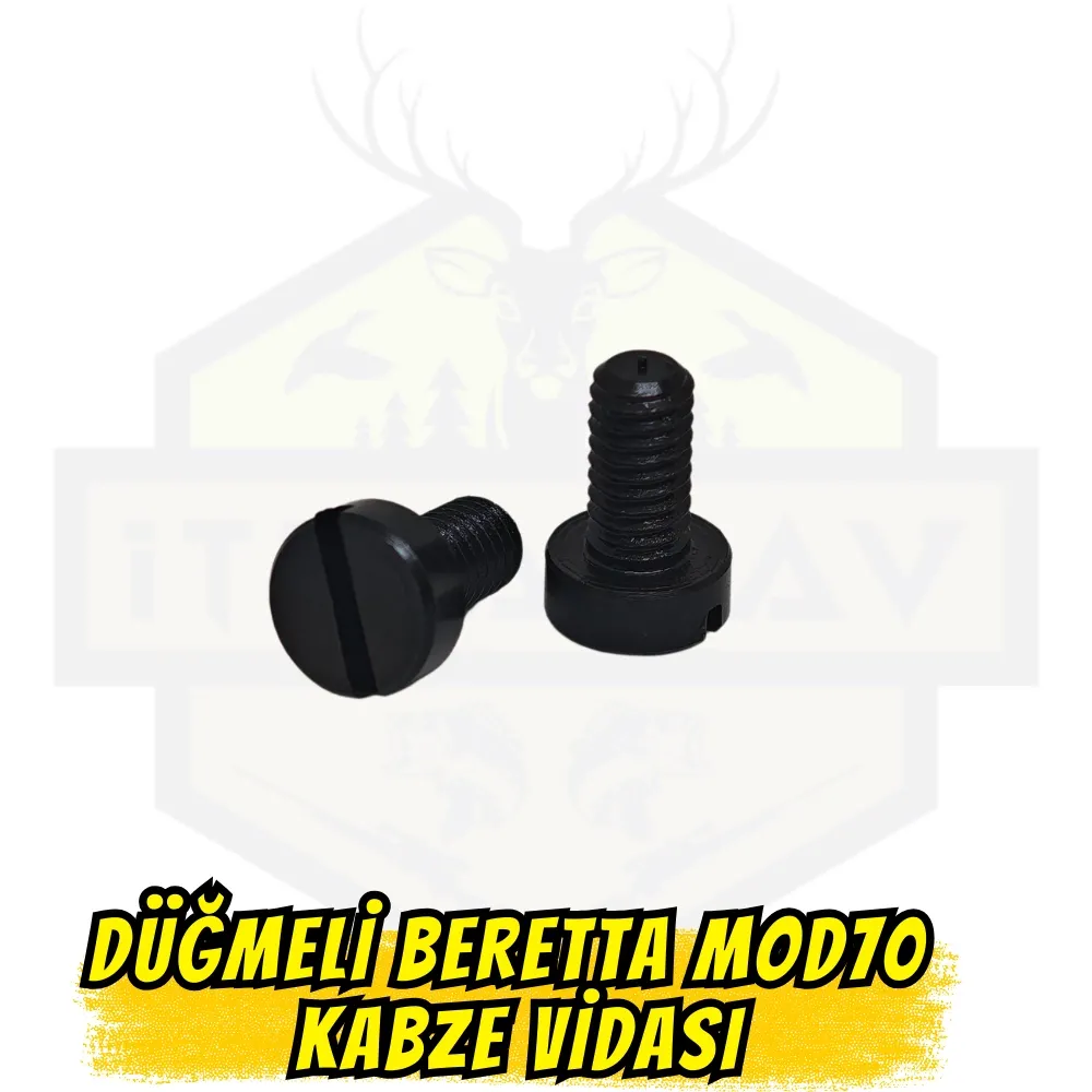 Beretta Mod 70 Kabze Vidası Düğmeli Siyah - 2 Adet (Orijinal Uyumlu)