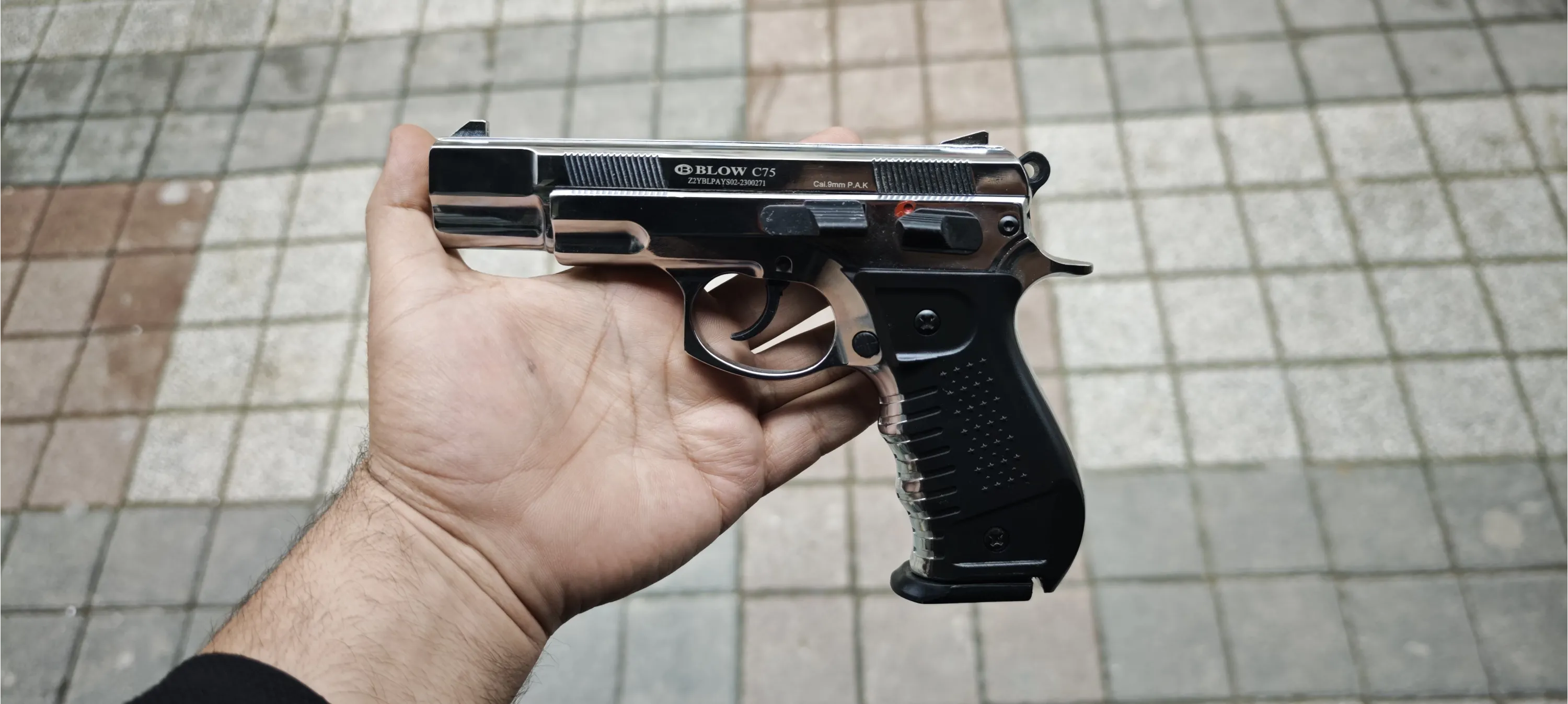 BLOW C75 Kurusıkı Ses Tabancası P.Krom