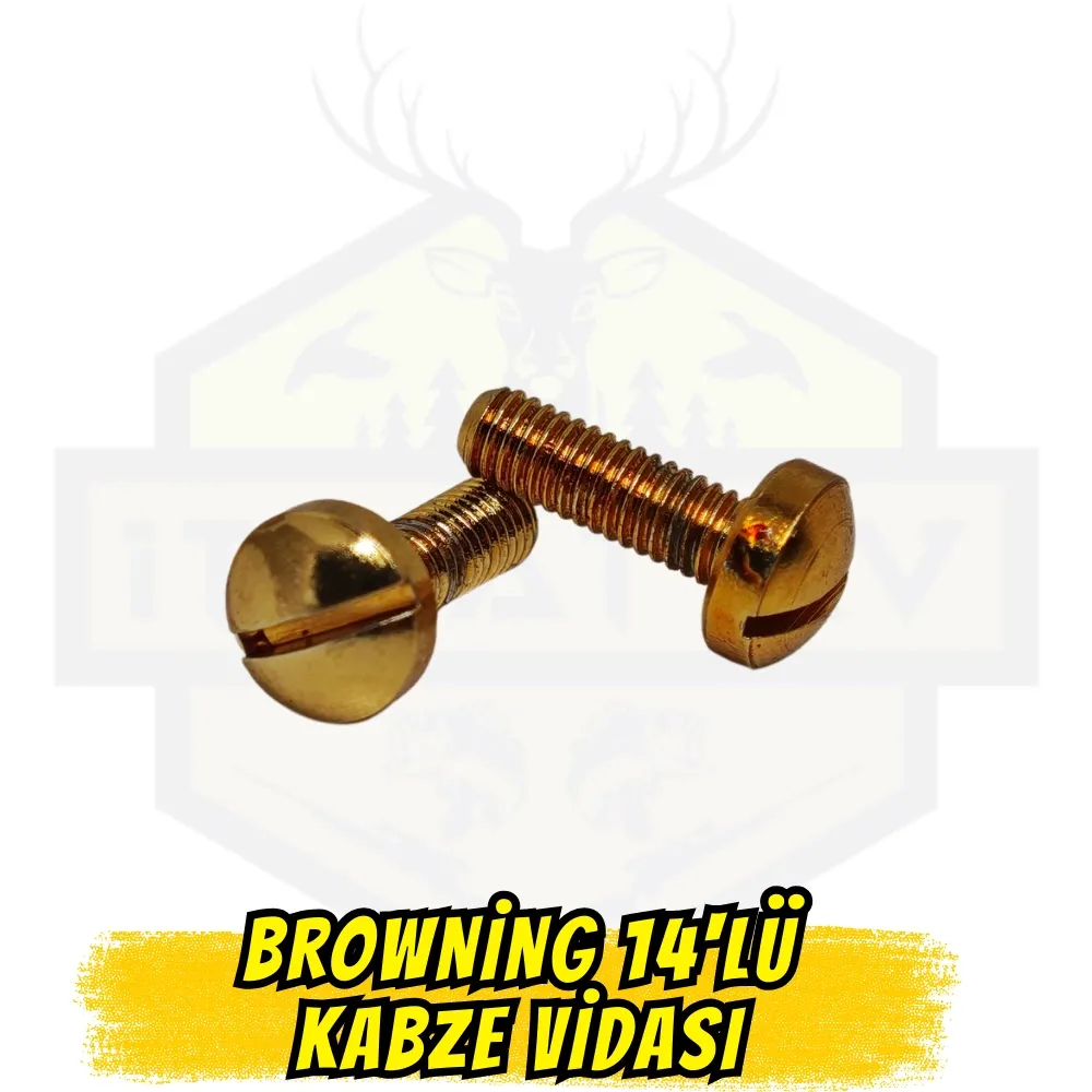 Browning 14lü Tabanca Kabze Vidası 2 Adet - Altın Kaplama Görünüm