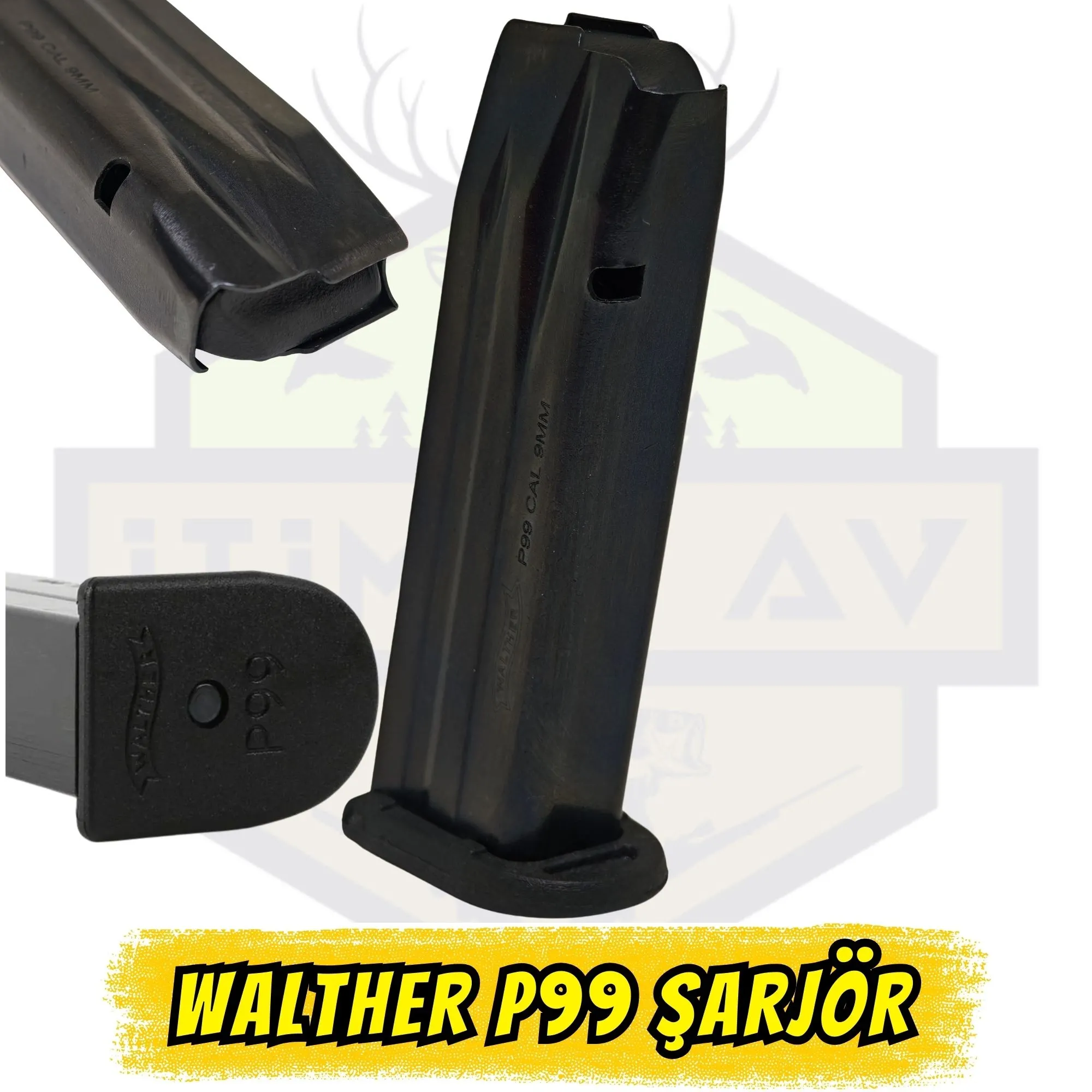Walther P99 Uyumlu 9mm Yedek Şarjör - 15 Mermi Kapasiteli