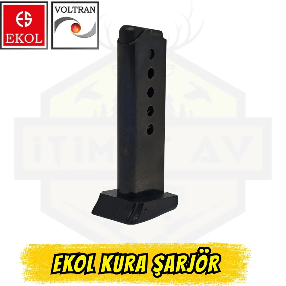 Ekol Kura Magnum Kuru Sıkı Tabanca Şarjör - Siyah (17+1 Kapasite)