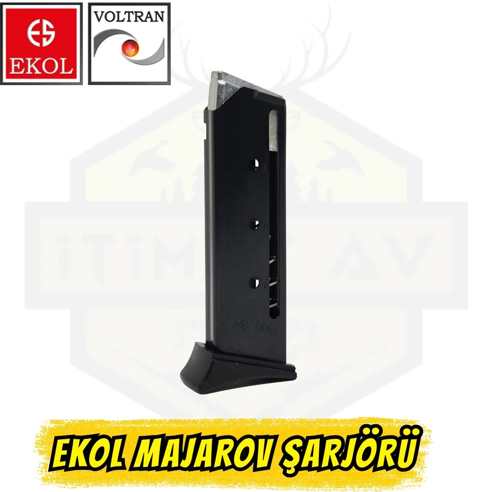 Ekol Majorov Kuru Sıkı Tabanca Şarjör - Siyah (7+1 Kapasite)